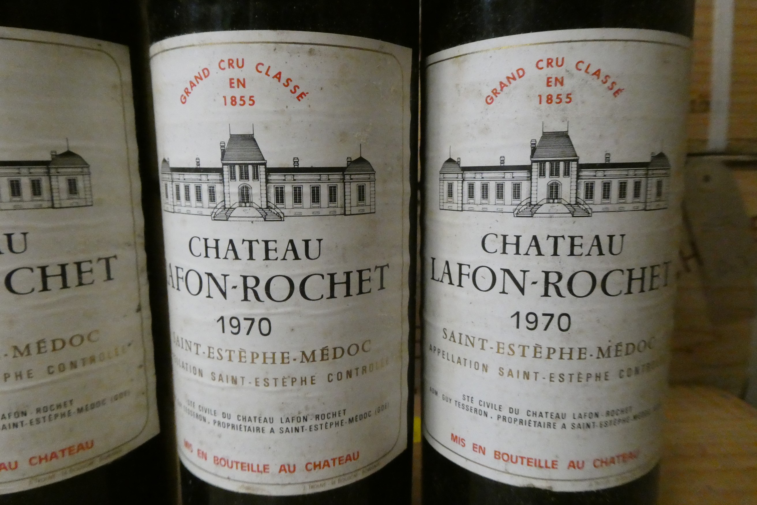 3 bottles Chateau Lafon-Rochet, 1970, Saint-Estephe-Medoc, grand cru classe (Est. plus 24% premium Image