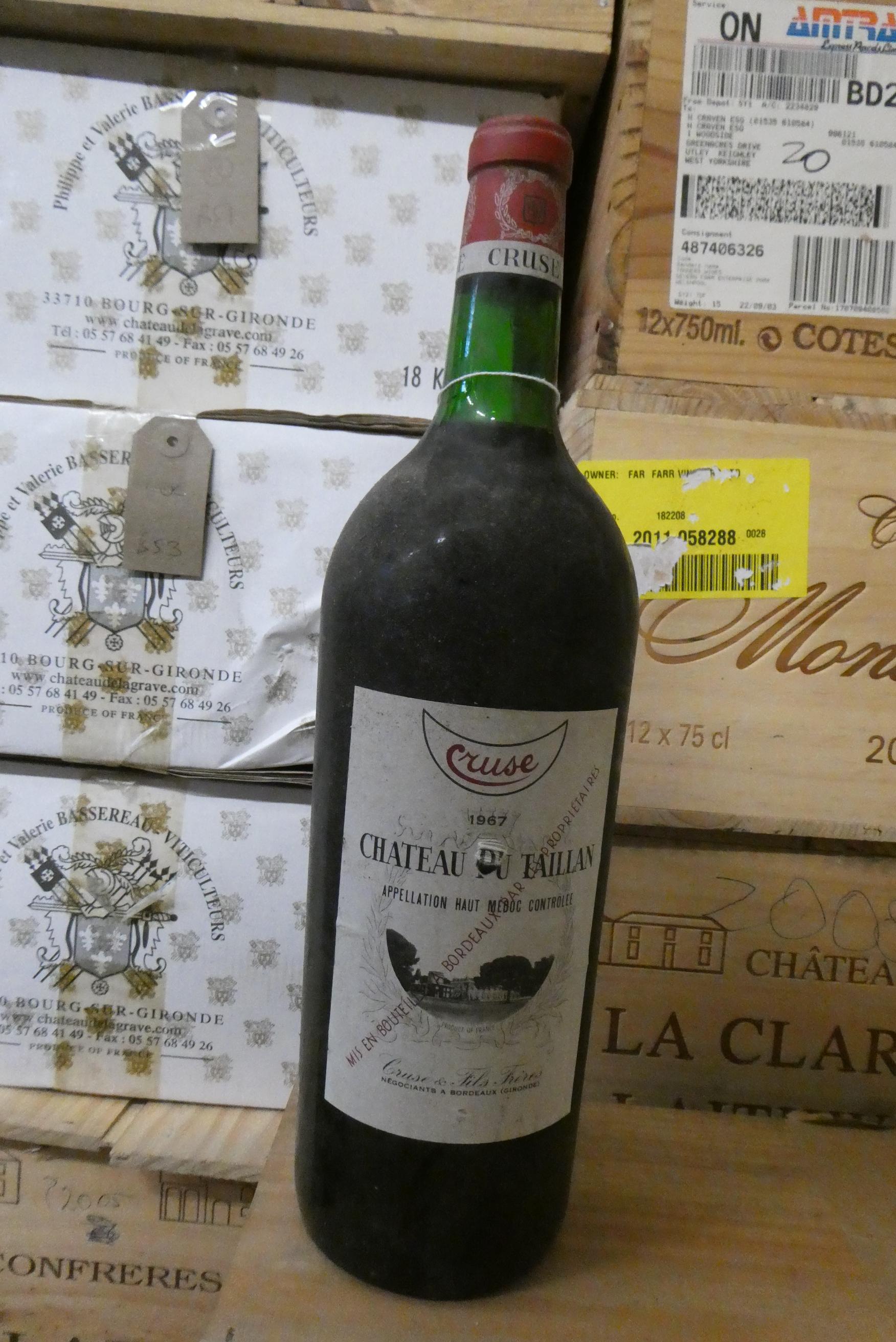 1 magnum Chateau Du Taillan, 1967, Cruse & Fils Freres (Est. plus 24% premium inc. VAT) Image