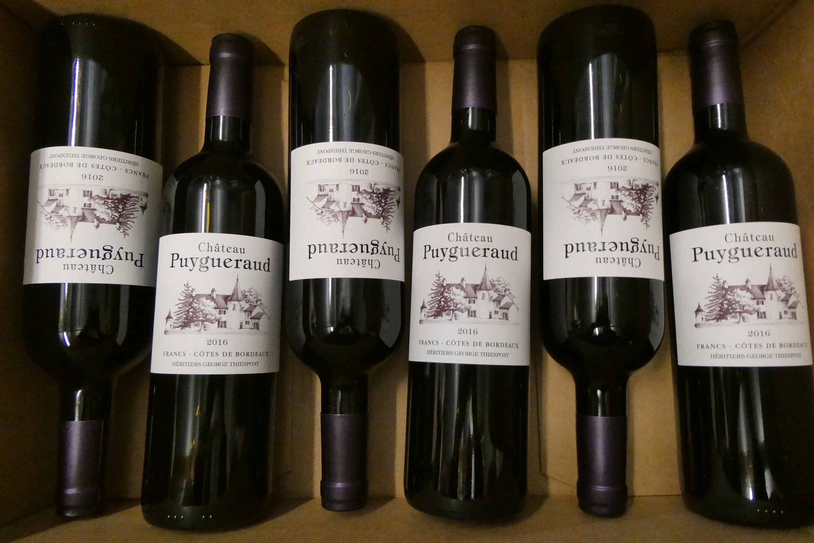 6 bottles Chateau Puygueraud, 2016, Cotes de Bordeaux, Thienpont, OC (Est. plus 24% premium inc. Image