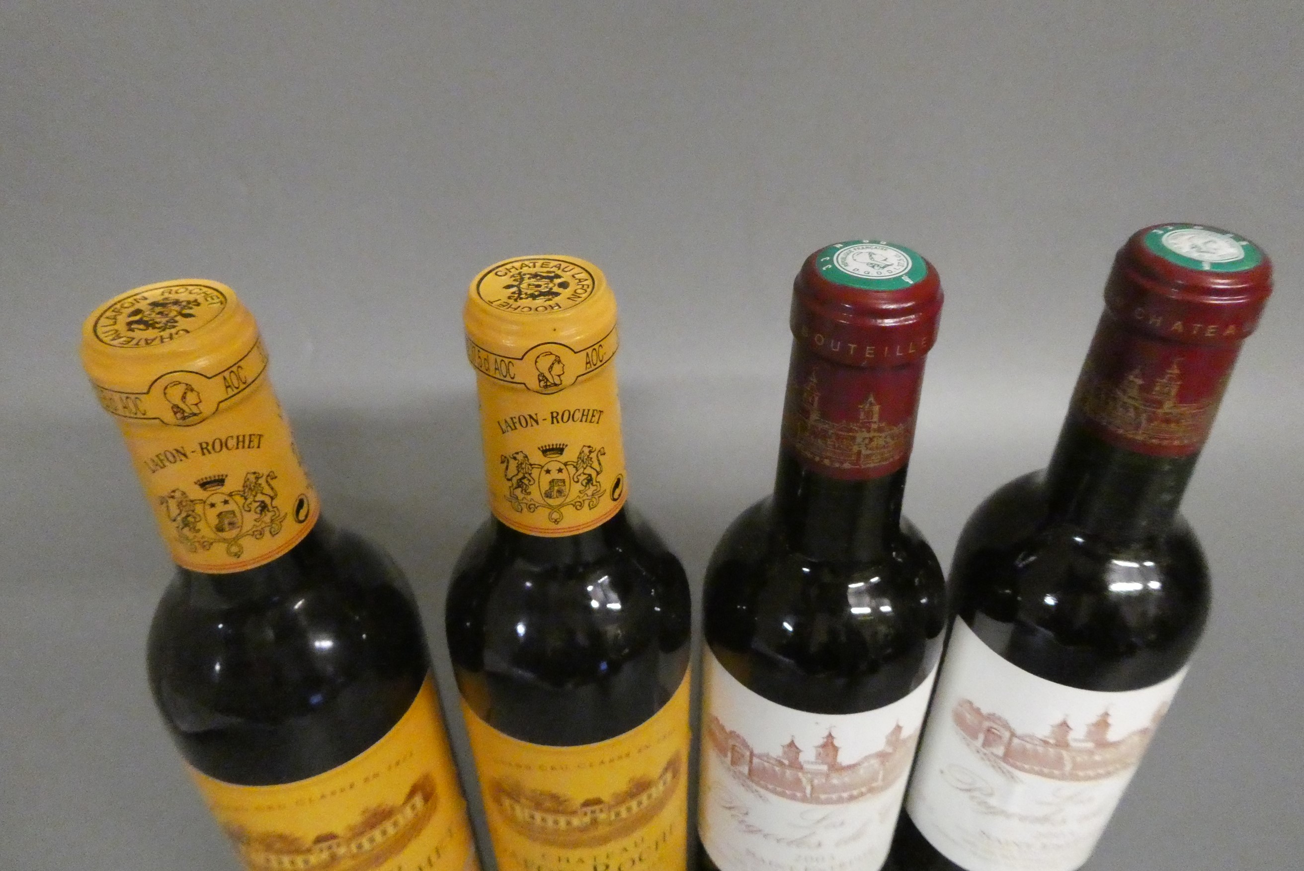 4 half bottles 2003 vintage Saint-Estephe, comprising 2 Chateau Lafon-Rochet & 2 Les Pagodes de Cos, Image