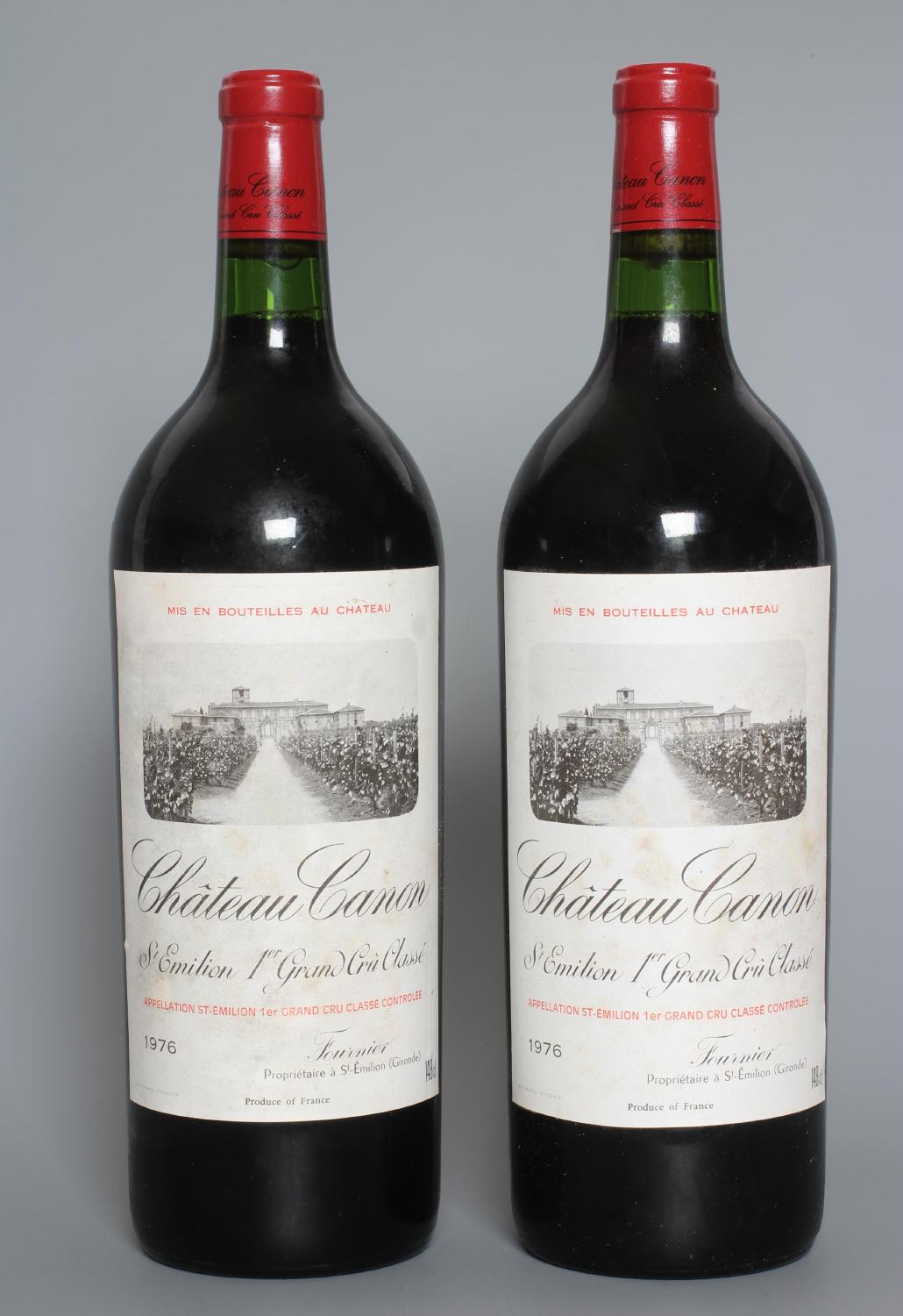 2 magnums Chateau Canon, 1976, St. Emilion, 1er grand cru classe, Fournier, Sothebys OWC (Est. plus Image