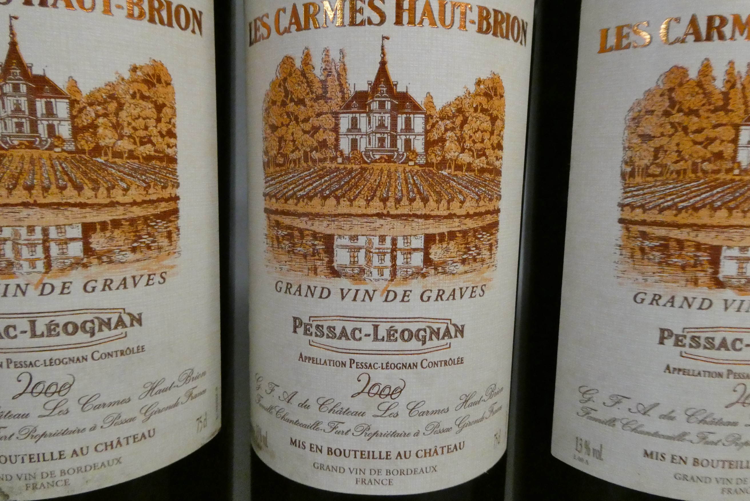6 bottles Chateau Les Carmes Haut-Brion, 2000, Pessac-Leognan, Grand Vin de Graves (Est. plus 24% Image