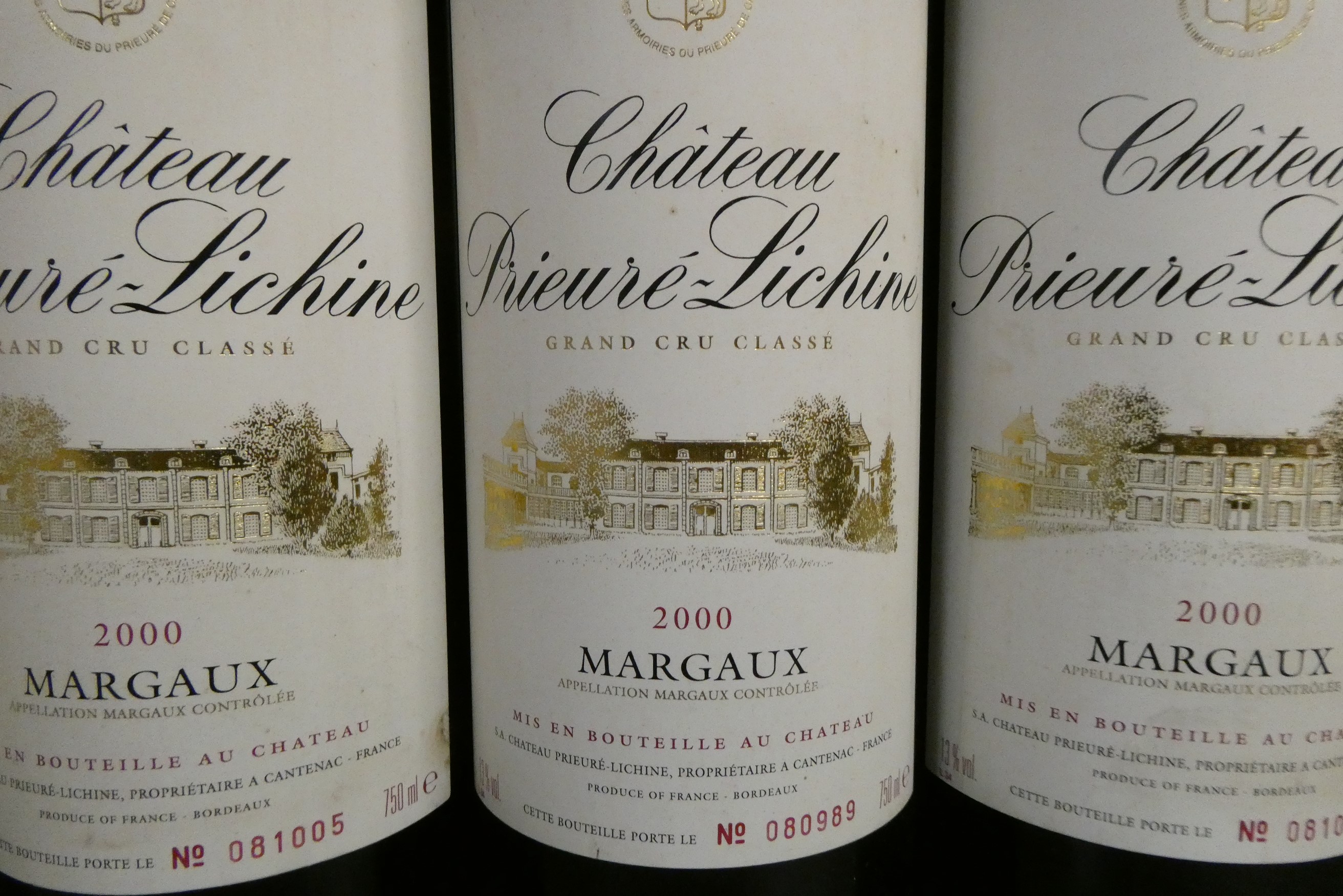 6 bottles Chateau Prieure-Lichine, 2000, Margaux, grand cru classe (Est. plus 24% premium inc. VAT) Image