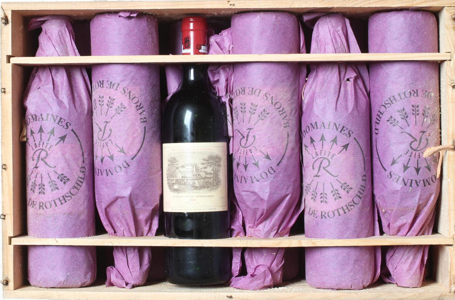 12 bottles Chateau Lafite Rothschild, 1990, Pauillac, OWC (Est. plus 24% premium inc. VAT) Image
