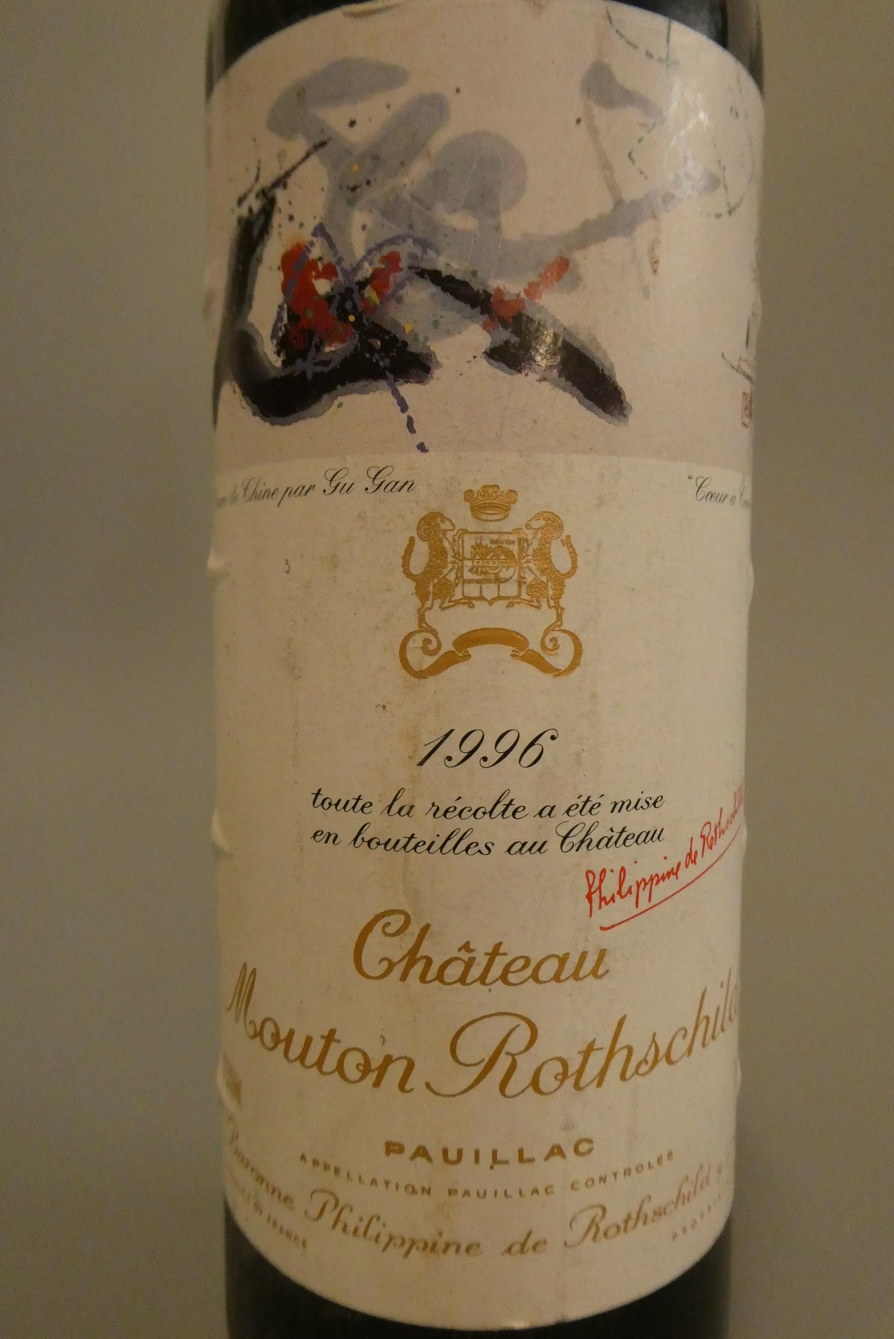 1 bottle Chateau Mouton Rothschild, 1996, pauillac (Est. plus 24% premium inc. VAT) Image
