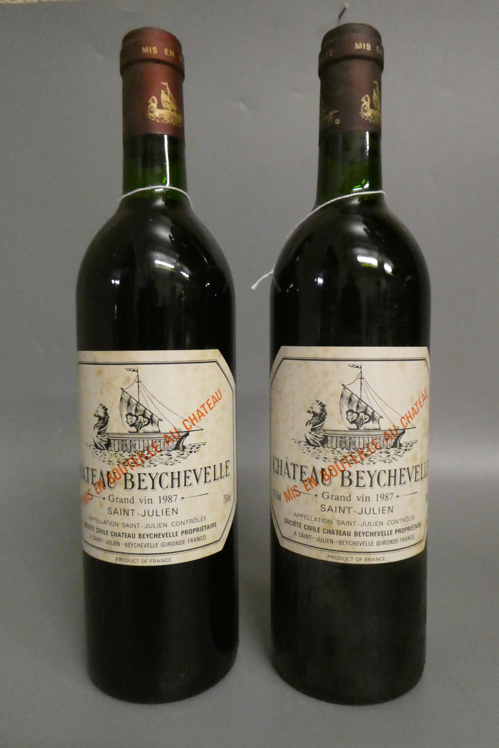 2 bottles Chateau Beychevelle, 1987, Saint-Julien, grand vin (Est. plus 24% premium inc. VAT) Image