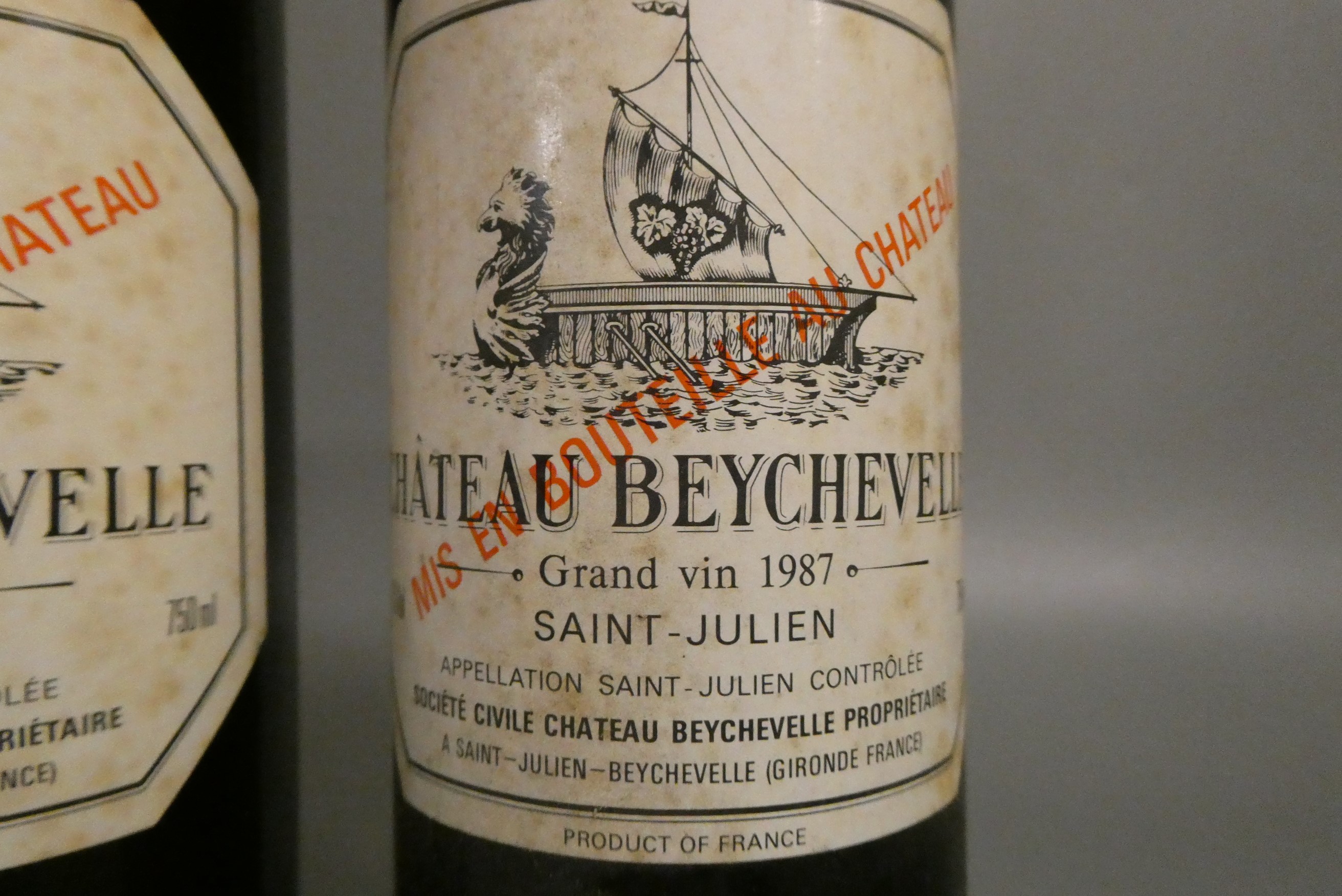 2 bottles Chateau Beychevelle, 1987, Saint-Julien, grand vin (Est. plus 24% premium inc. VAT) Image