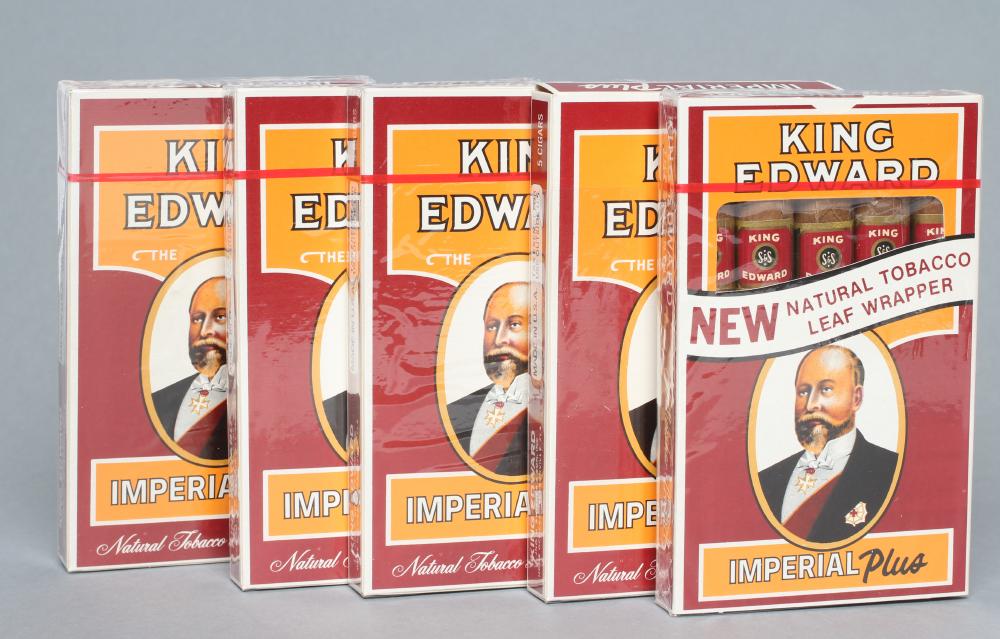5 boxes of 5 King Edward Imperial Plus cigars (Est. plus 24% premium inc. VAT) Image