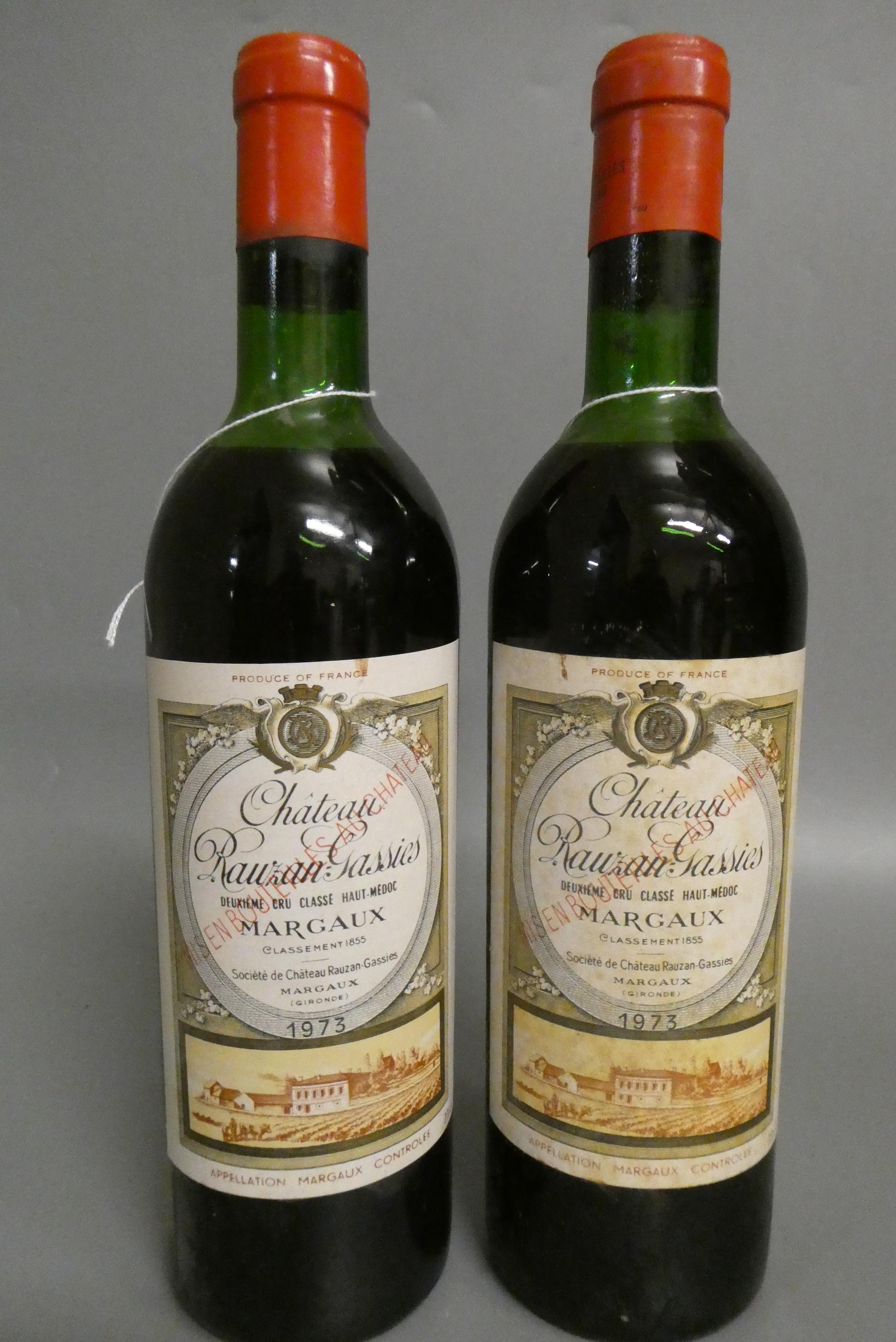 2 bottles Chateau Rauzan-Gassies, 1973, Margaux (Est. plus 24% premium inc. VAT) Image