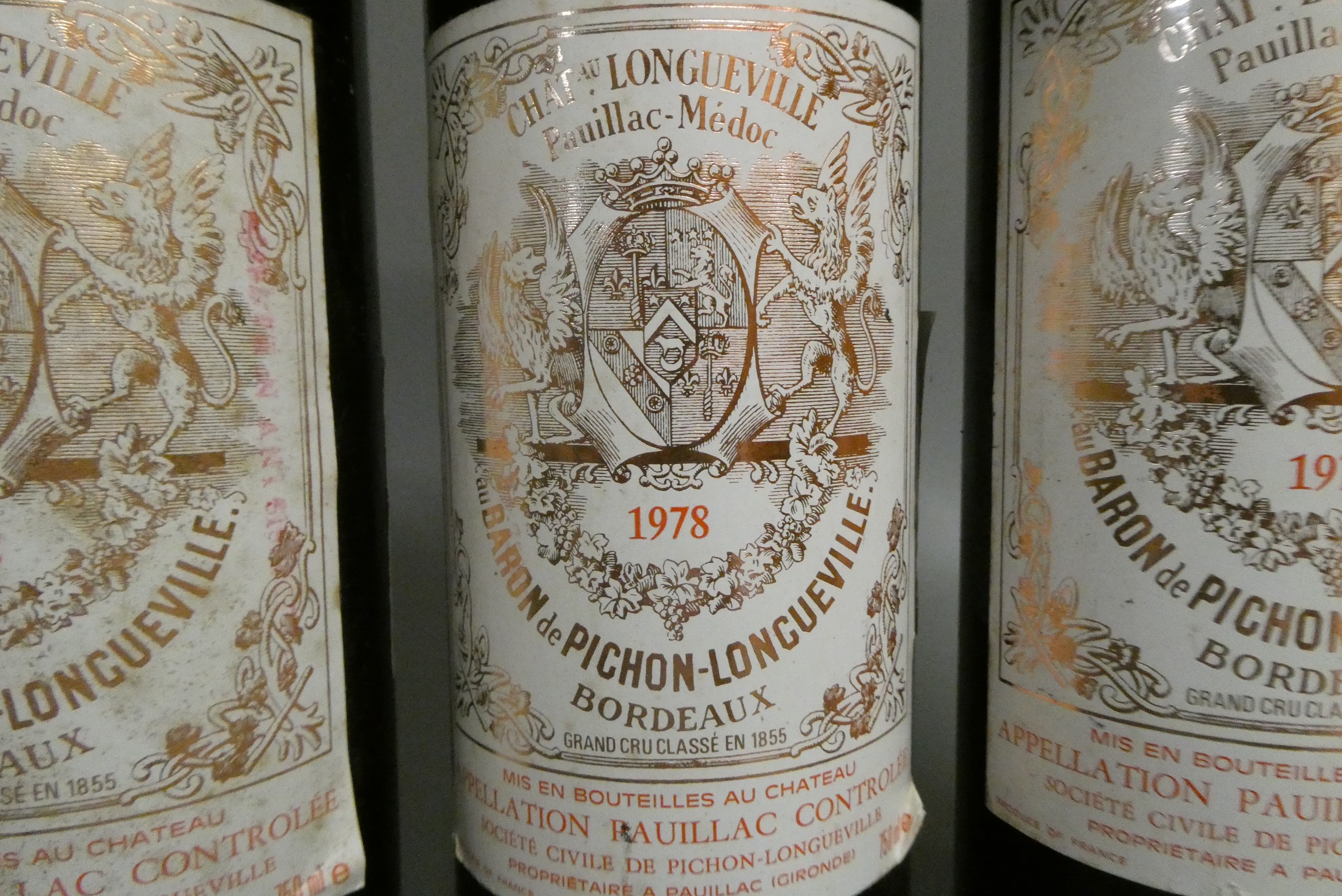 3 bottles Chateau Pichon-Longueville, 1978, pauillac-medoc (Est. plus 24% premium inc. VAT) Image