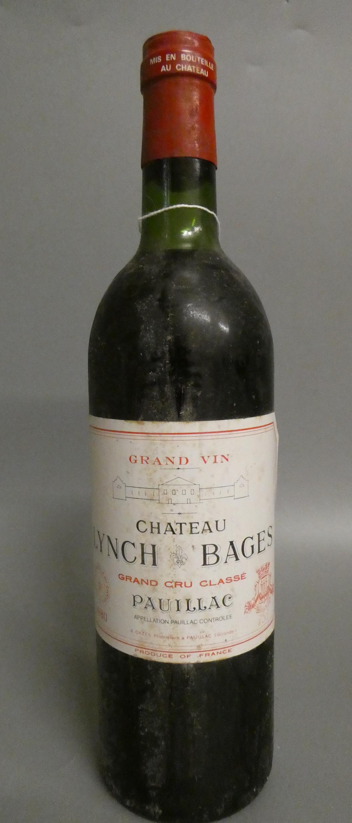 1 bottle Chateau Lynch Bages, 1980, pauillac, grand cru classe (Est. plus 24% premium inc. VAT) Image