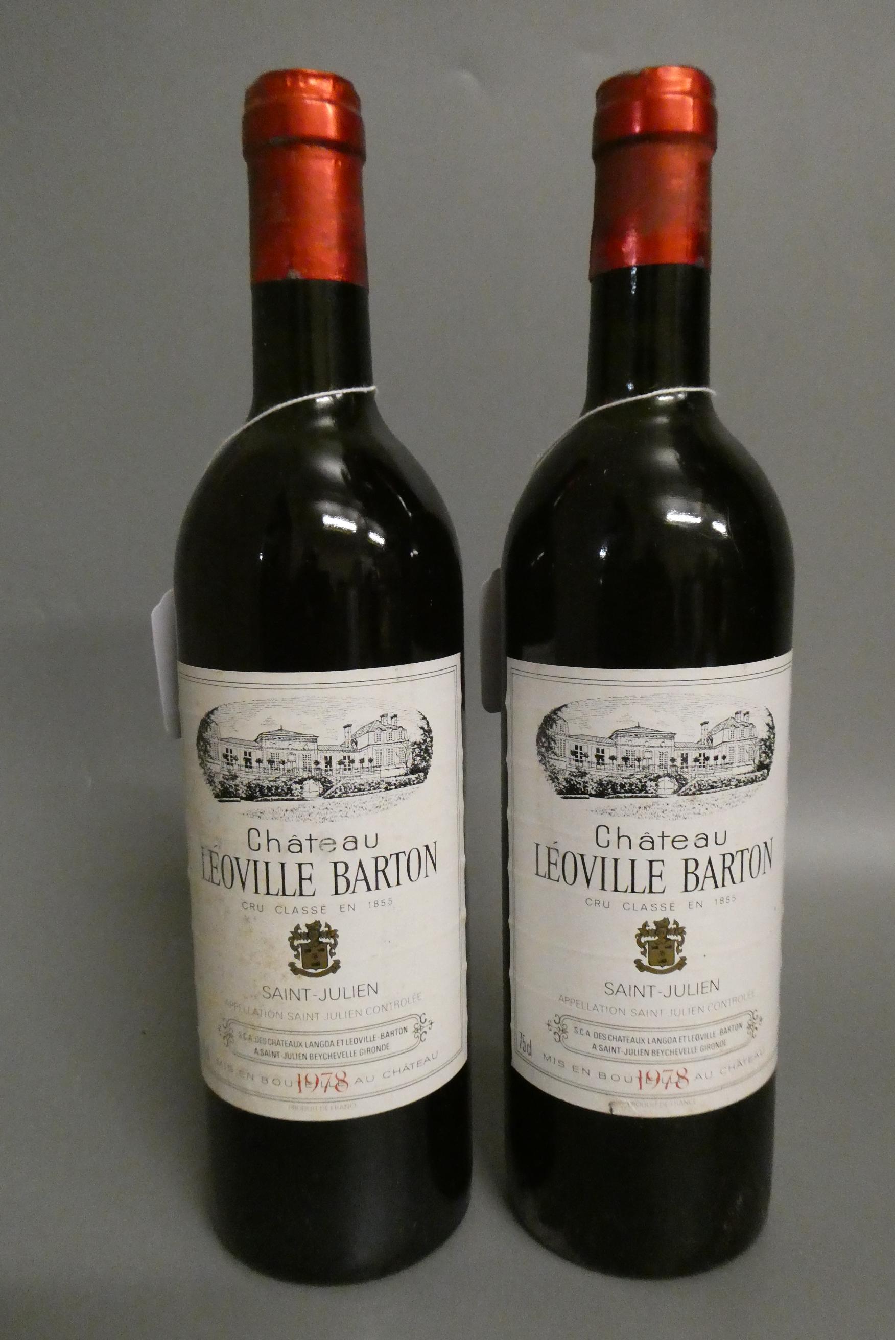 2 bottles Chateau Leoville Barton, 1978, Saint-Julien (Est. plus 24% premium inc. VAT) Image