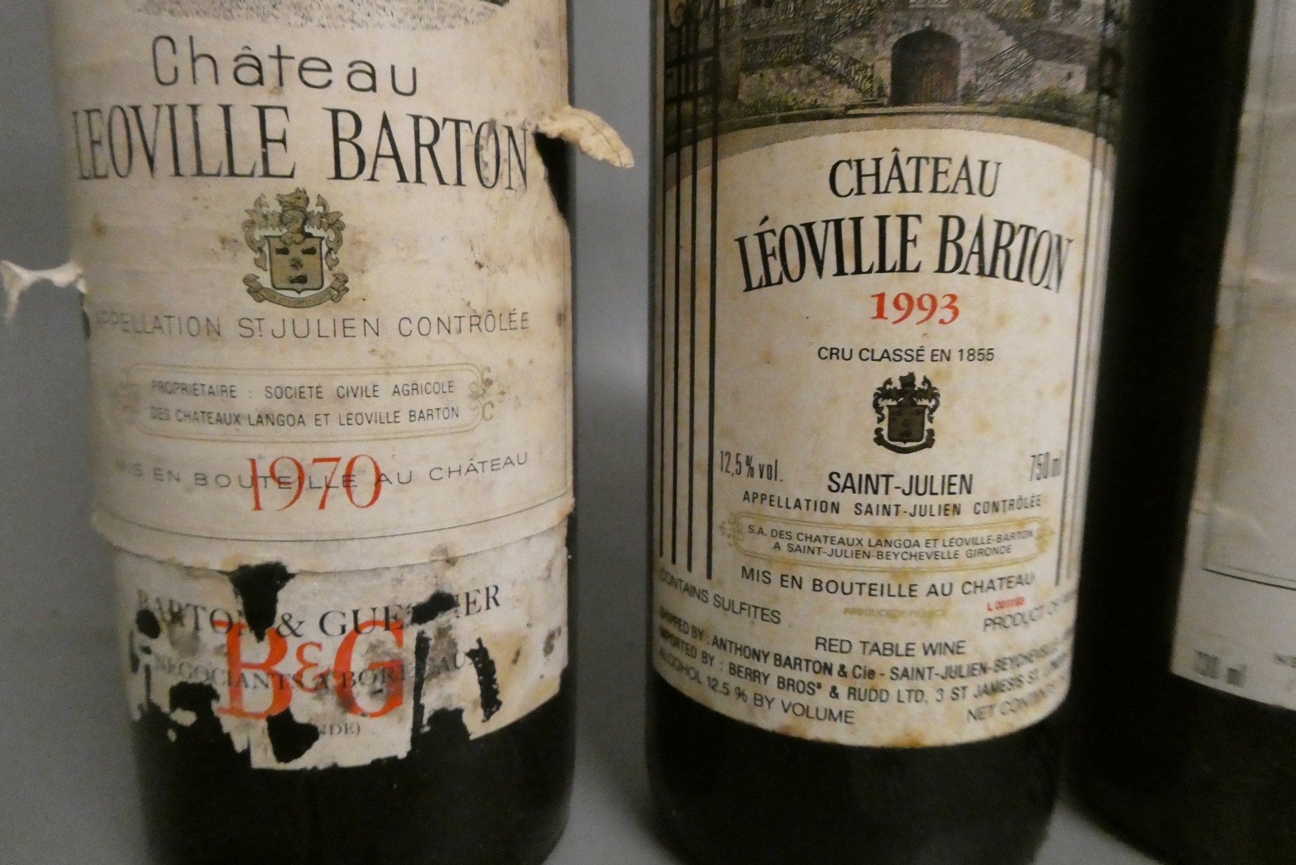 3 bottles Chateau Leoville Barton, Saint-Julien, comprising 1 1970, 1 1974 & 1 1993 (Est. plus 24% Image