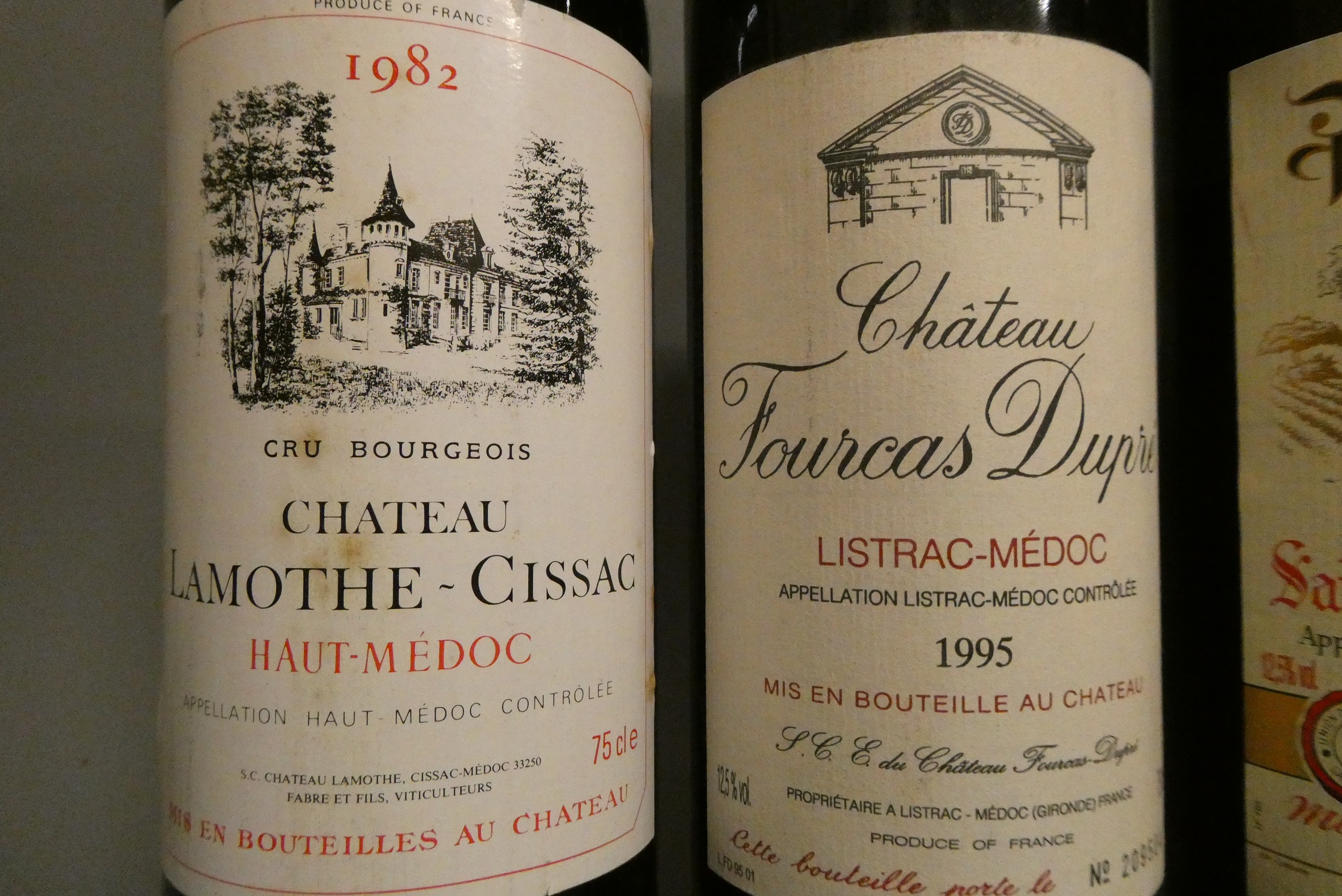 5 bottles vintage Bordeaux Image