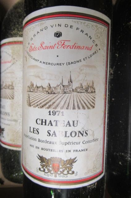 8 bottles Chateau Les Sablons, 1971, Saint Ferdinand (Est. plus 24% premium inc. VAT) Image