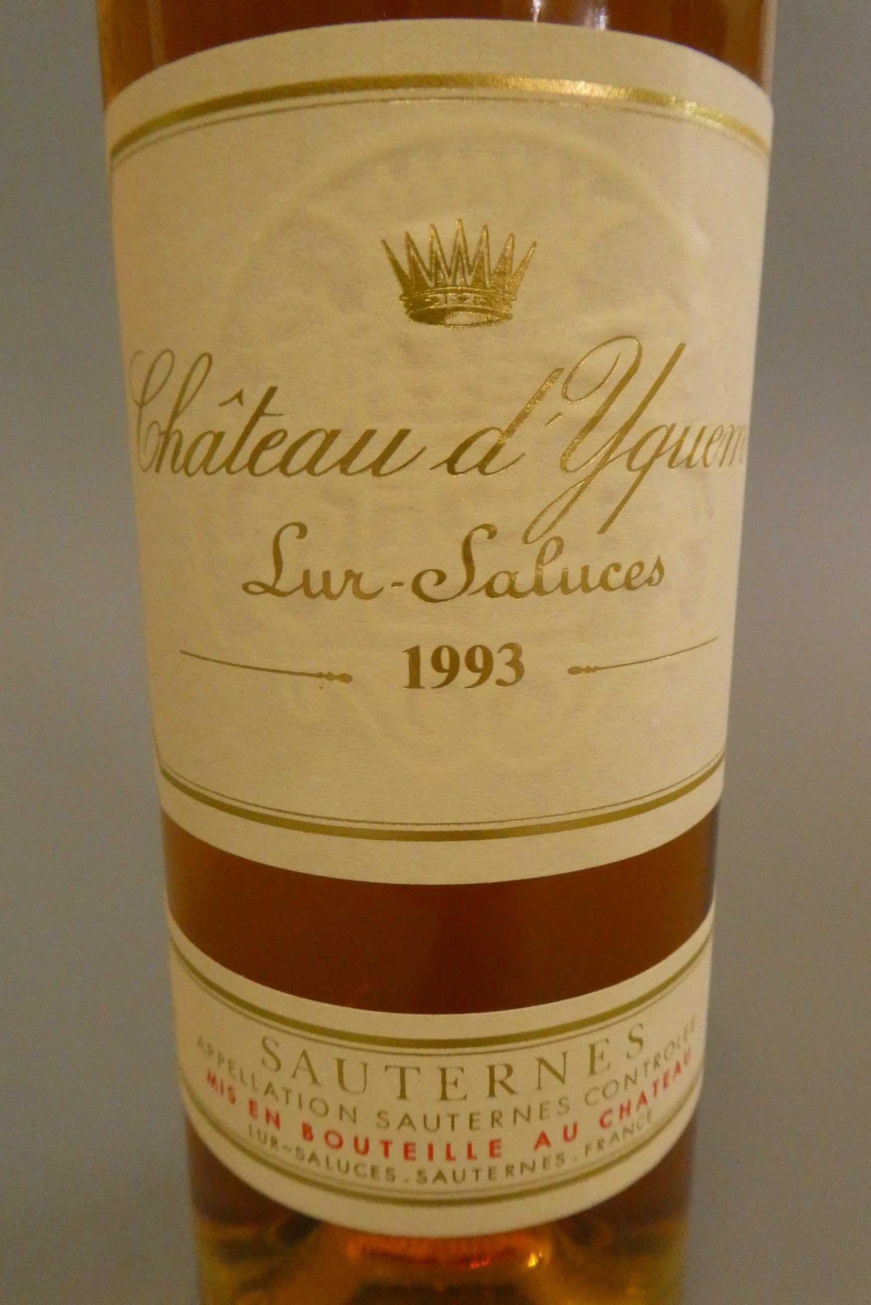 1 bottle Chateau Yquem, 1993, Sur-Saluces, sauternes (Est. plus 24% premium inc. VAT) Image