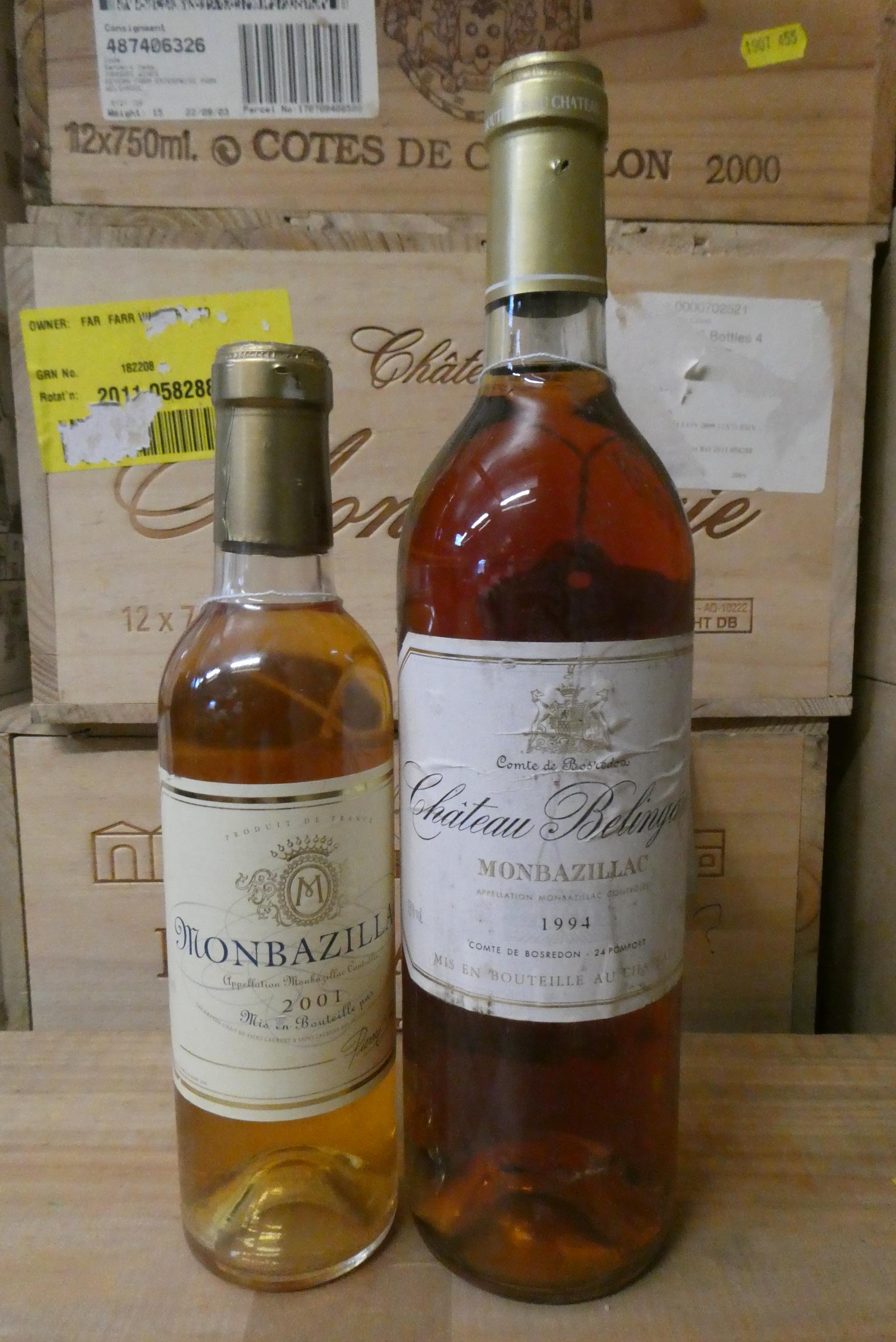 1 bottle Chateau Belingard, 1994, Monbazillac, together with 1 half bottle 2001 Monbazilla (Est. Image