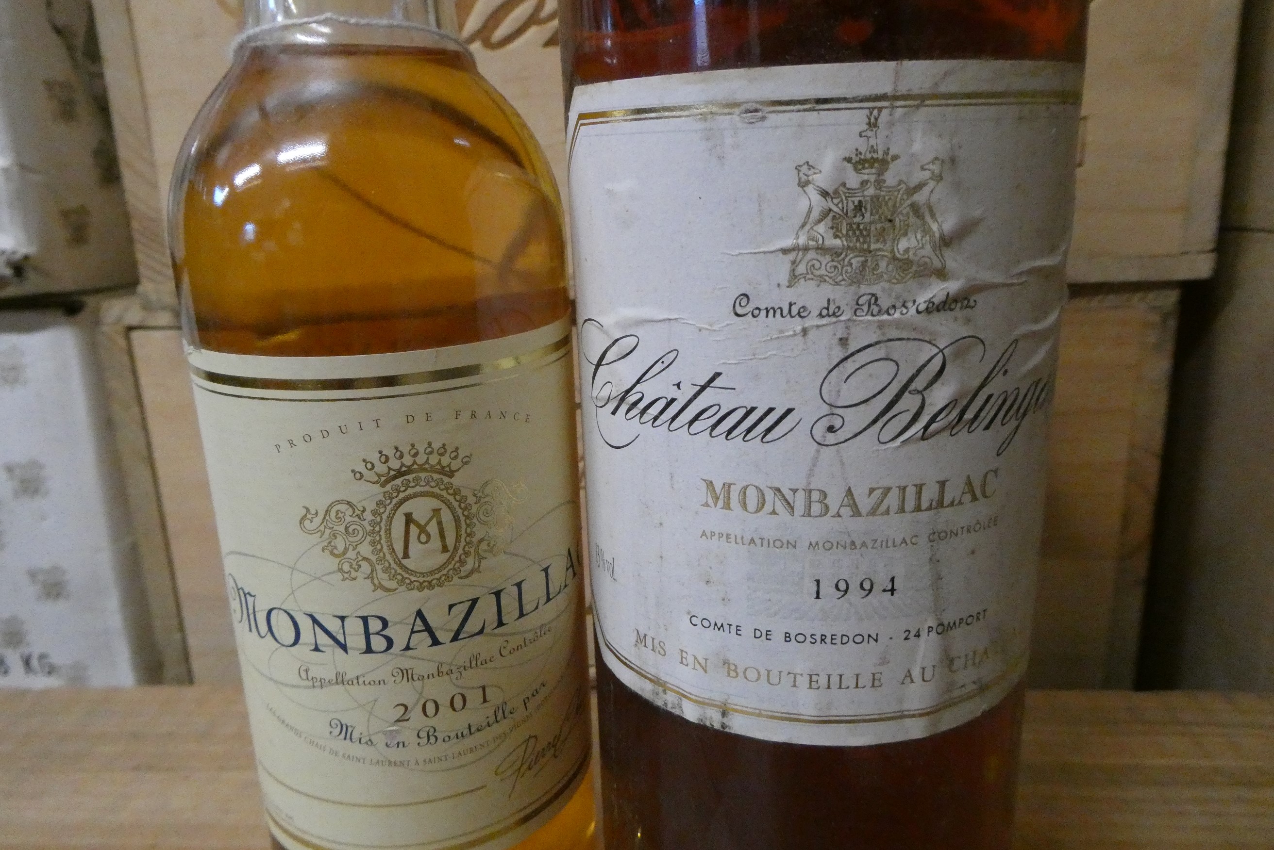 1 bottle Chateau Belingard, 1994, Monbazillac, together with 1 half bottle 2001 Monbazilla (Est. Image