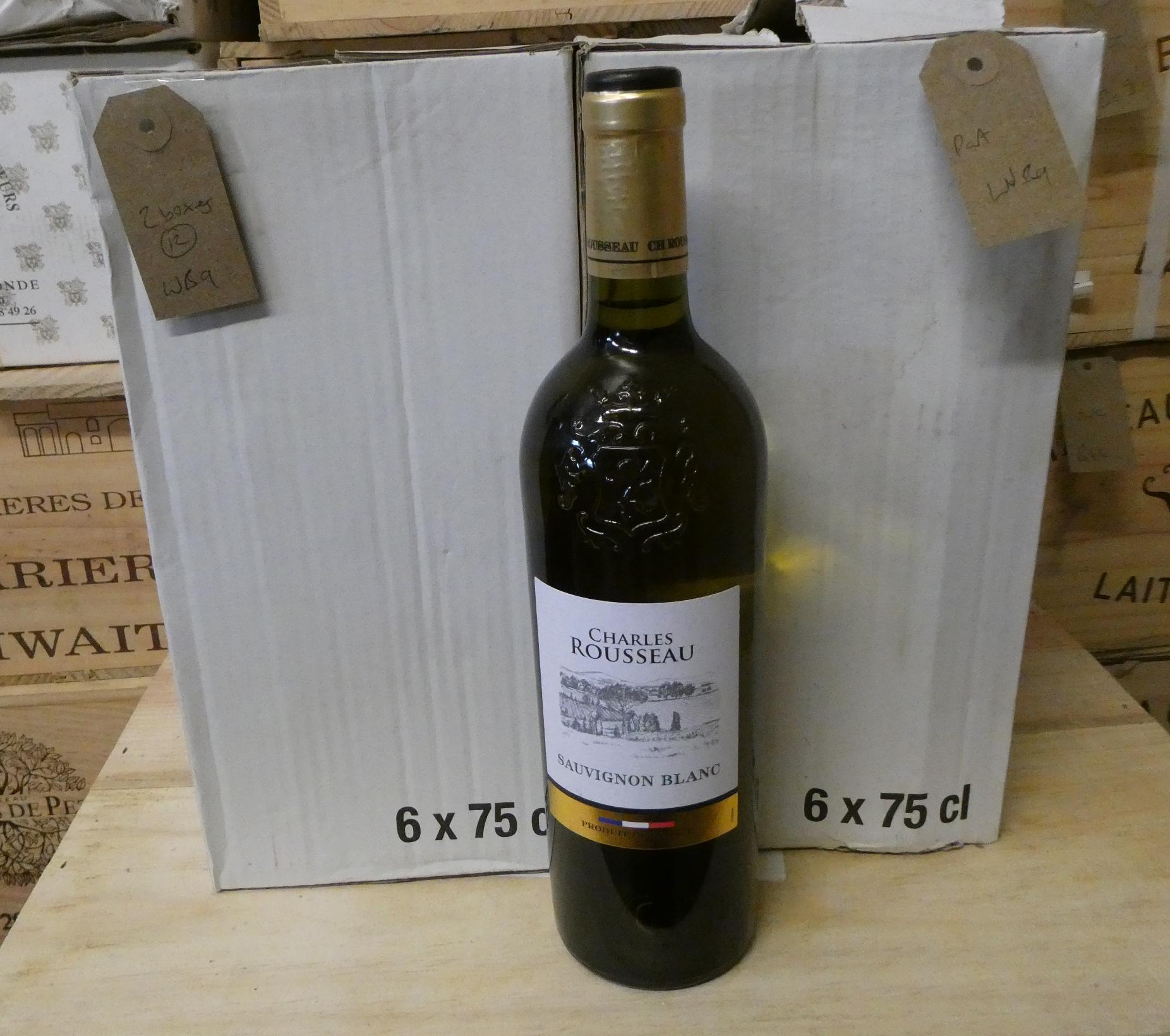 12 bottles Charles Rousseau, 2019, sauvignon blanc, OC (Est. plus 24% premium inc. VAT) Image