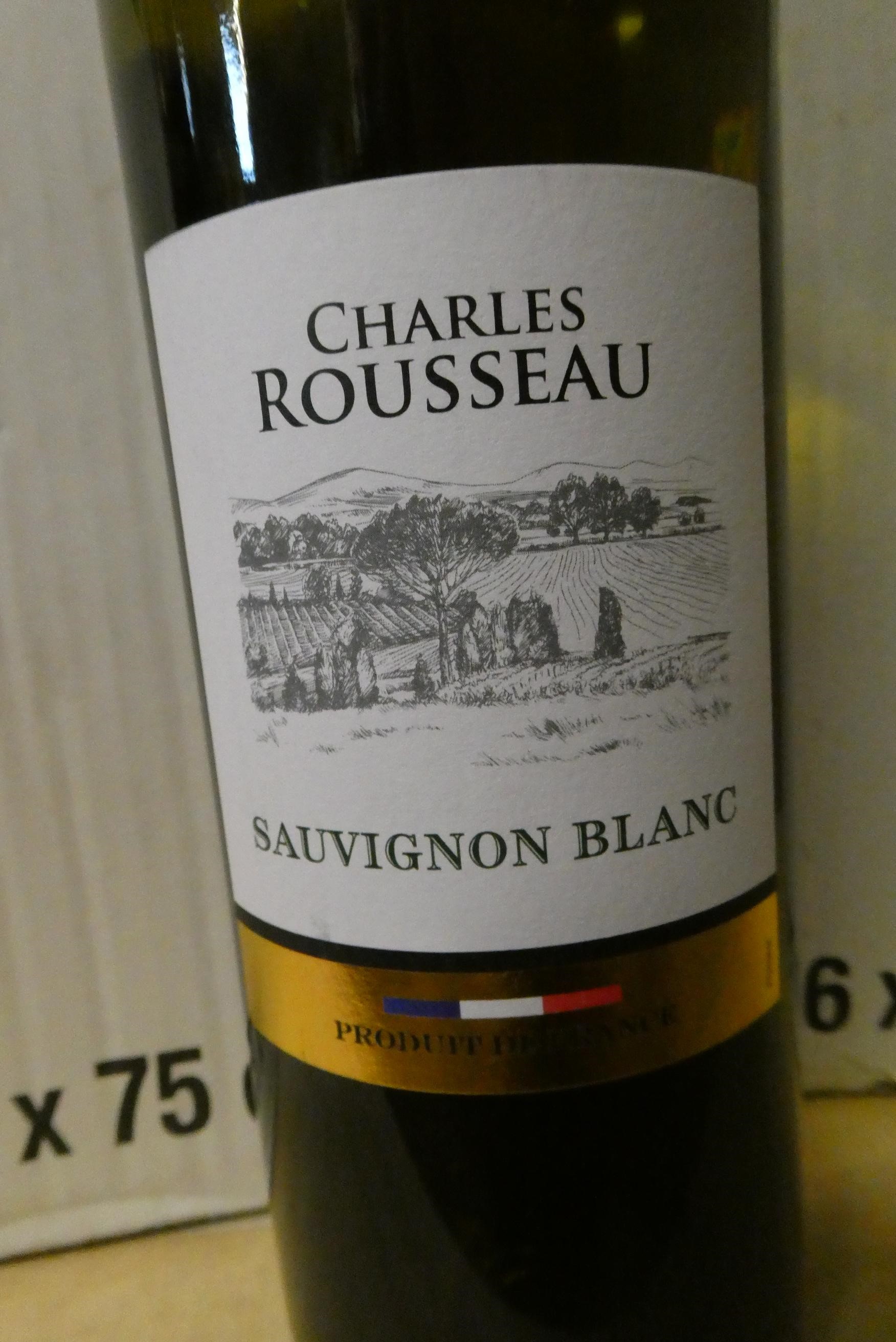 12 bottles Charles Rousseau, 2019, sauvignon blanc, OC (Est. plus 24% premium inc. VAT) Image