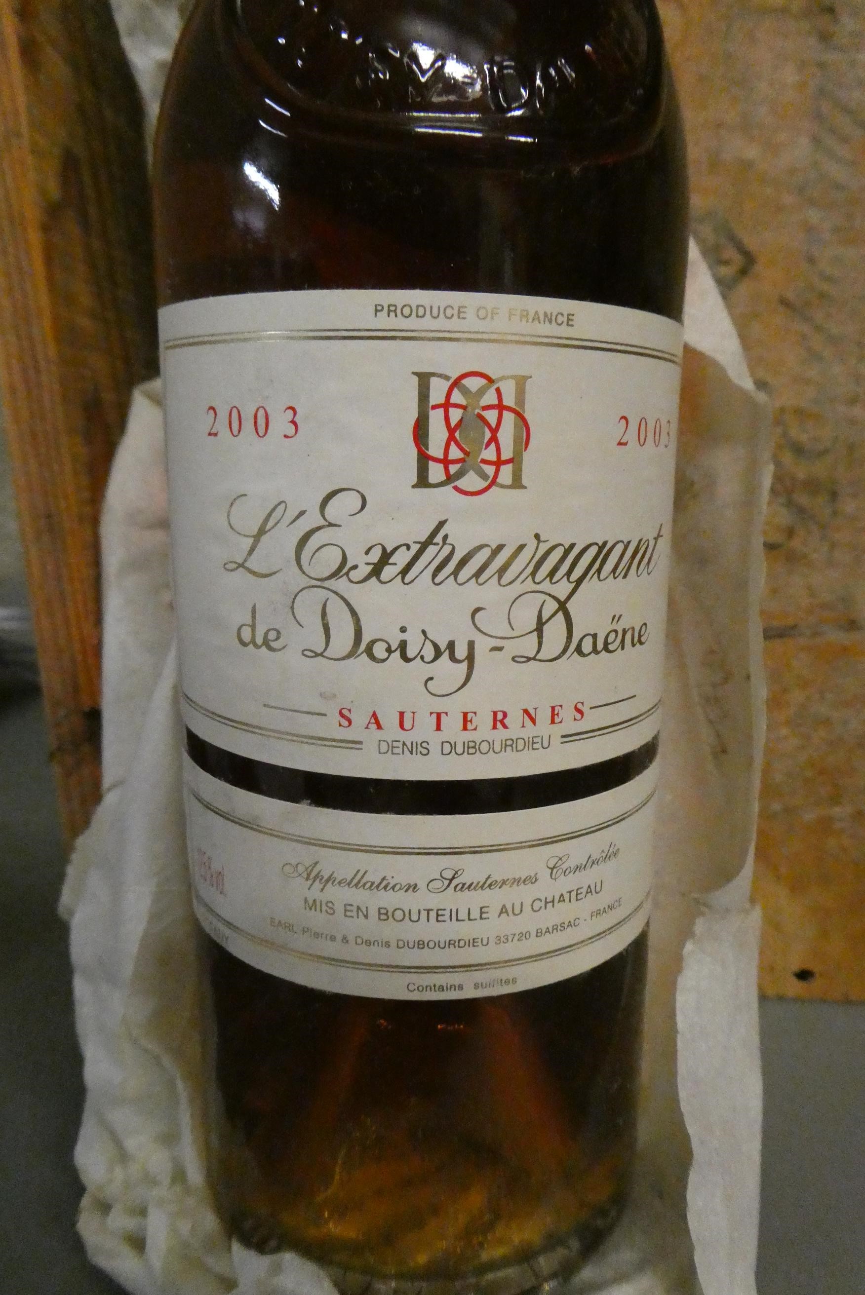 6 half bottles L'Extravagant de Doisy-Daene, 2003, sauternes, OWC (Est. plus 24% premium inc. VAT) Image