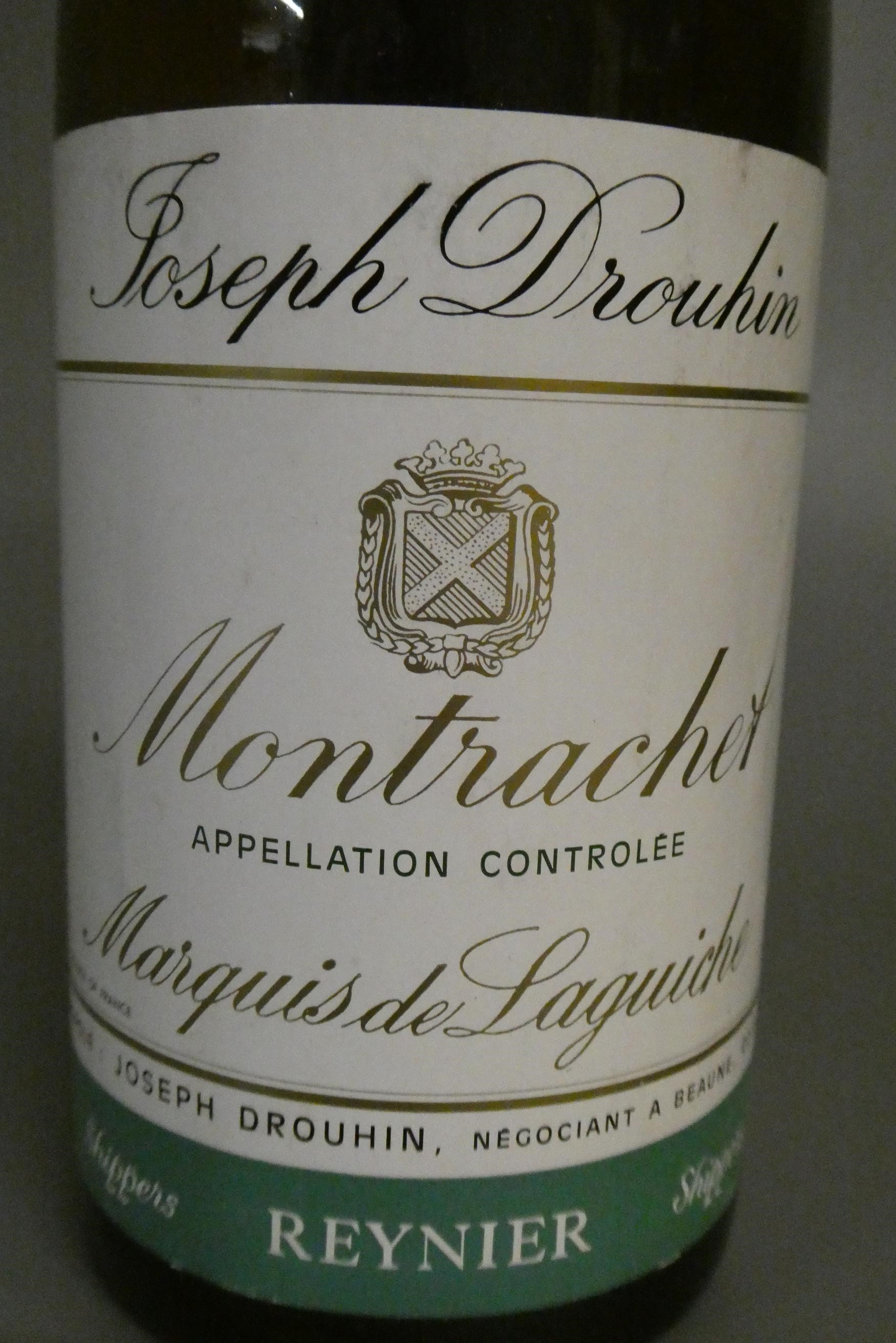 1 bottle Montrachet, 1969, Marquis de Laguiche, Joseph Drouhin (Est. plus 24% premium inc. VAT) Image