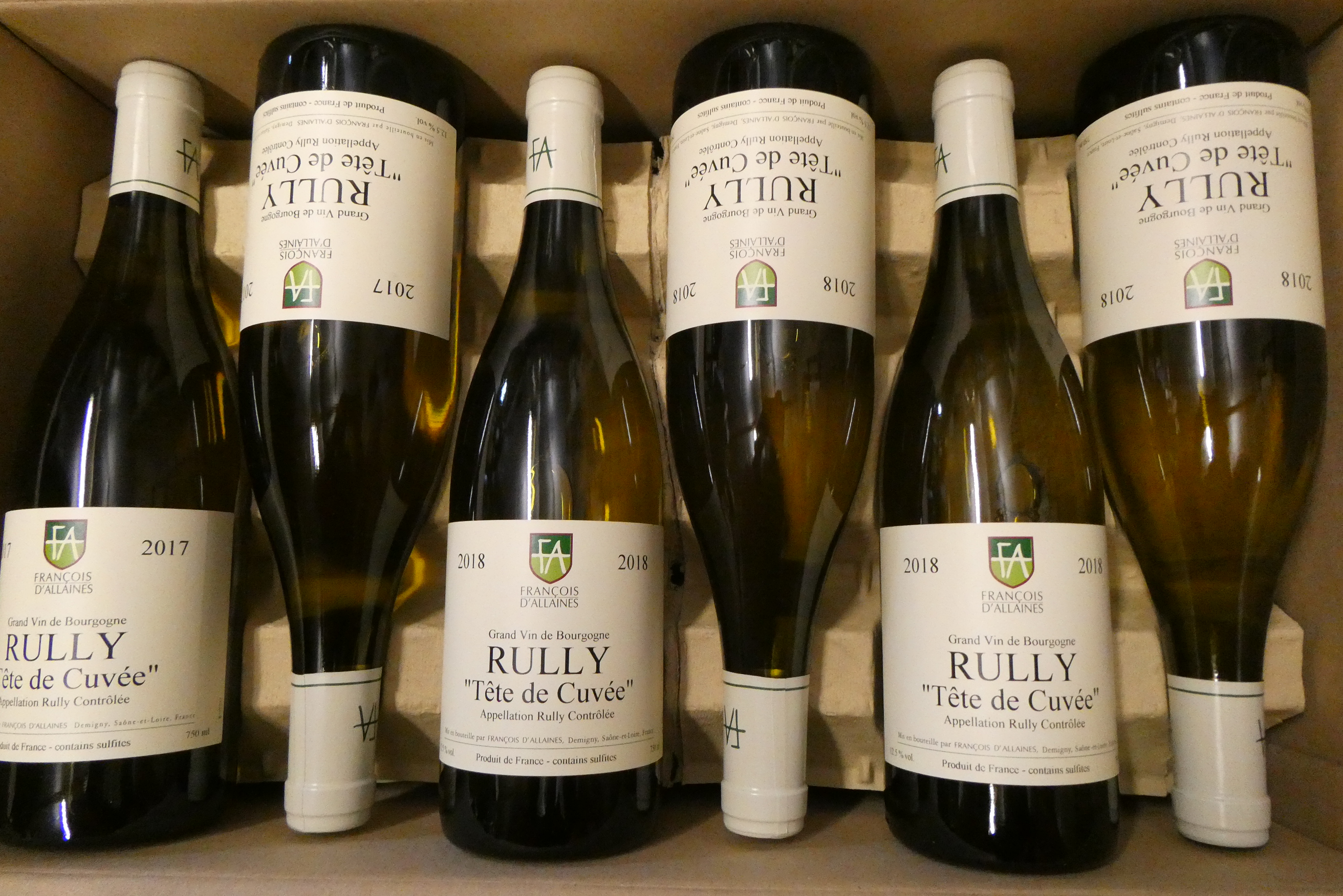 12 bottles Rully "Tete de Cuvee", Francois D'Allaines, Grand Vin de Bourgogne, comprising 6 2019, 4 Image