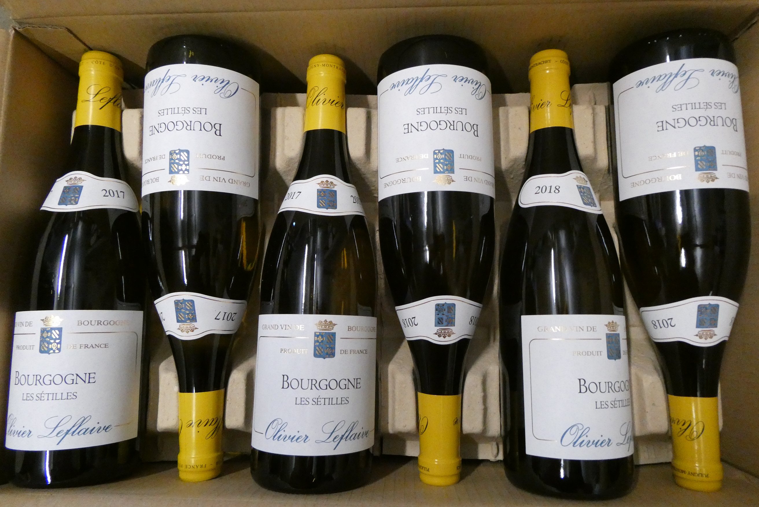 12 bottles Bourgogne blanc Olivier Leflaive "Les Setilles", comprising 6 2017 & 6 2018 (Est. plus Image