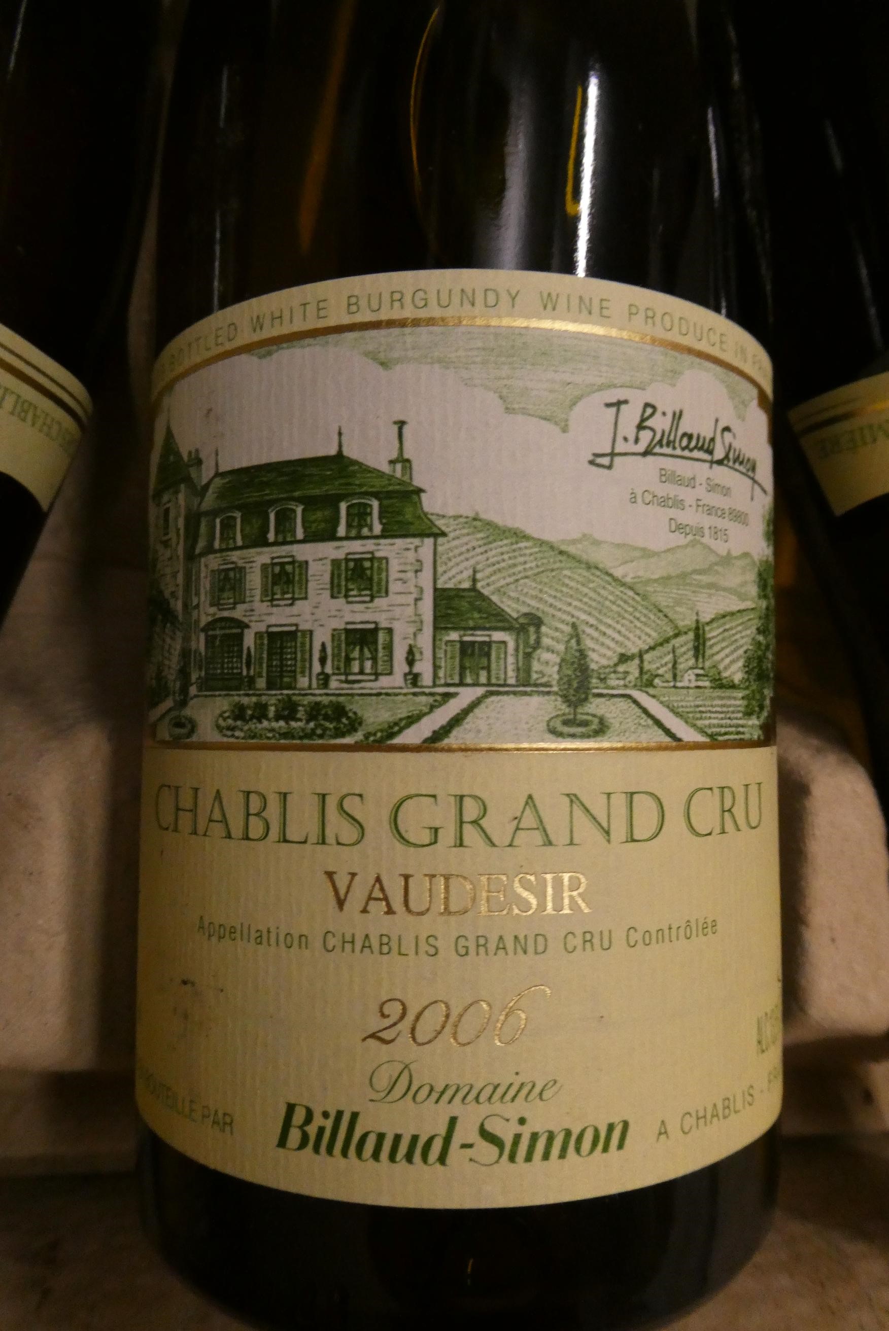 6 bottles Vaudesir, Chablis Grand Cru, 2006, Domaine Billaud-Simon (Est. plus 24% premium inc. VAT) Image