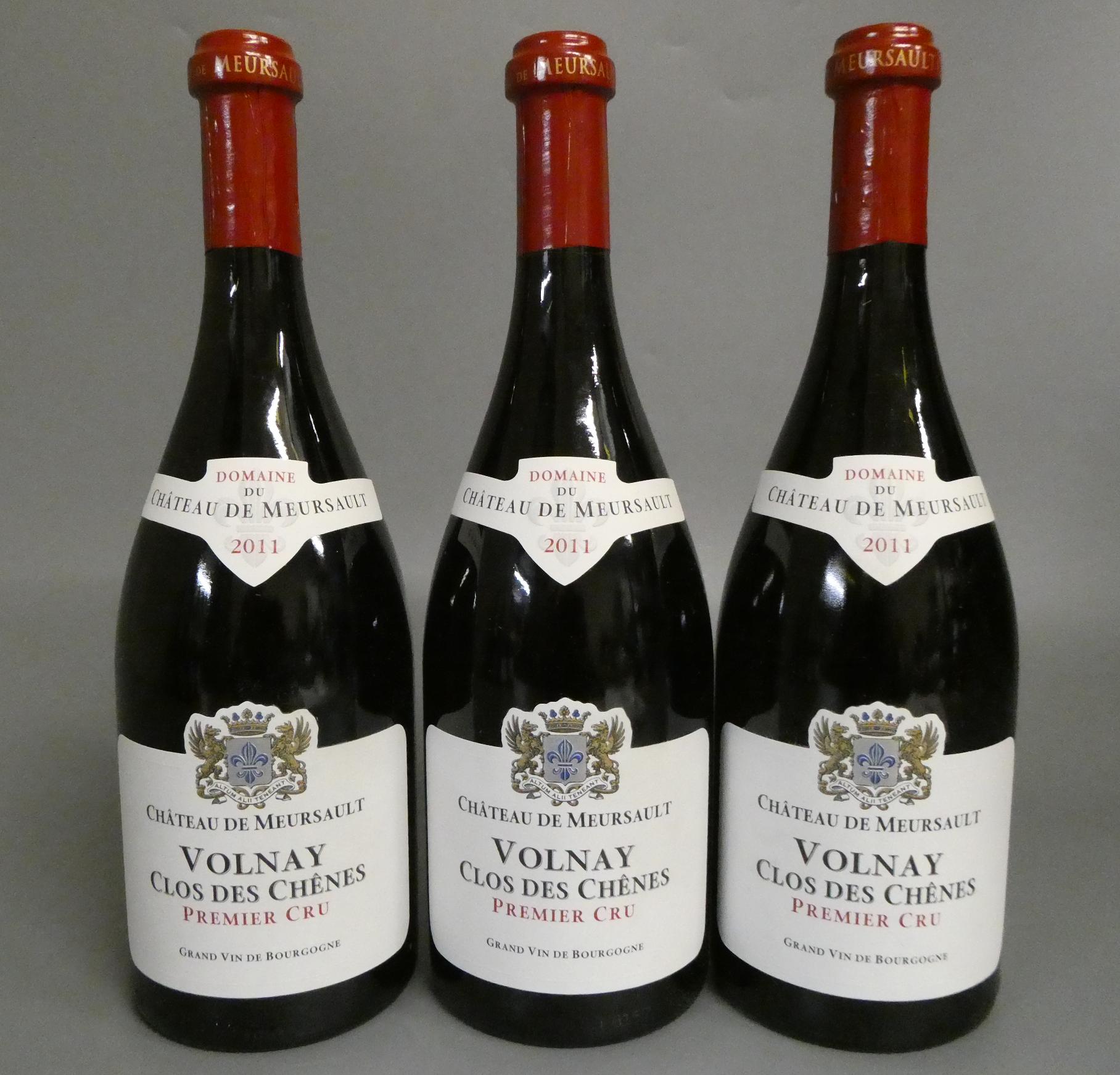 3 bottles Chateau de Meursault, 2011, Volnay Clos Des Chenes, premier cru, OC (Est. plus 24% premium Image