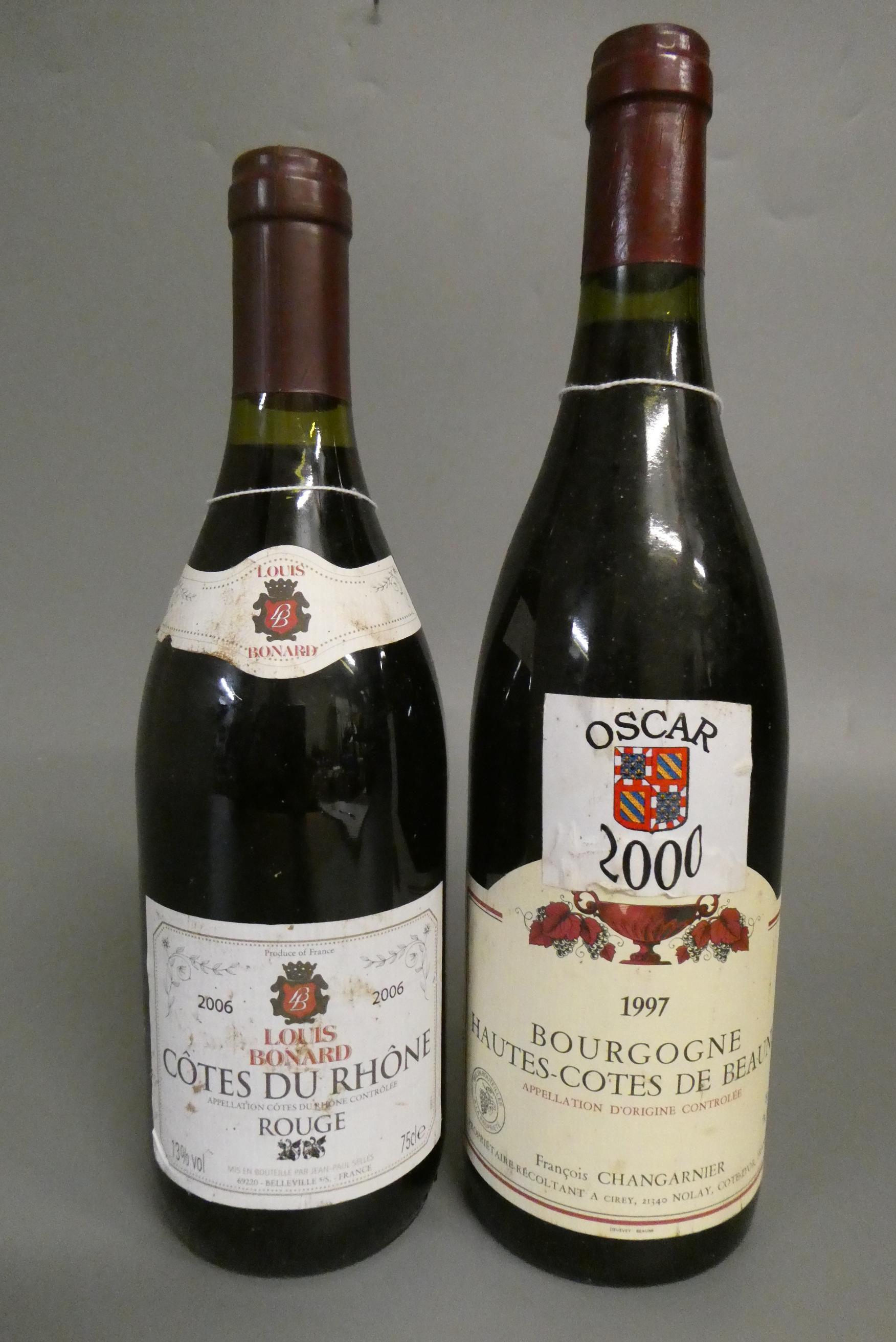 2 bottles of red Burgundy, comprising 1 1997 Bourgogne Hautes-Cotes de Beaune and 1 2006 Louis Image