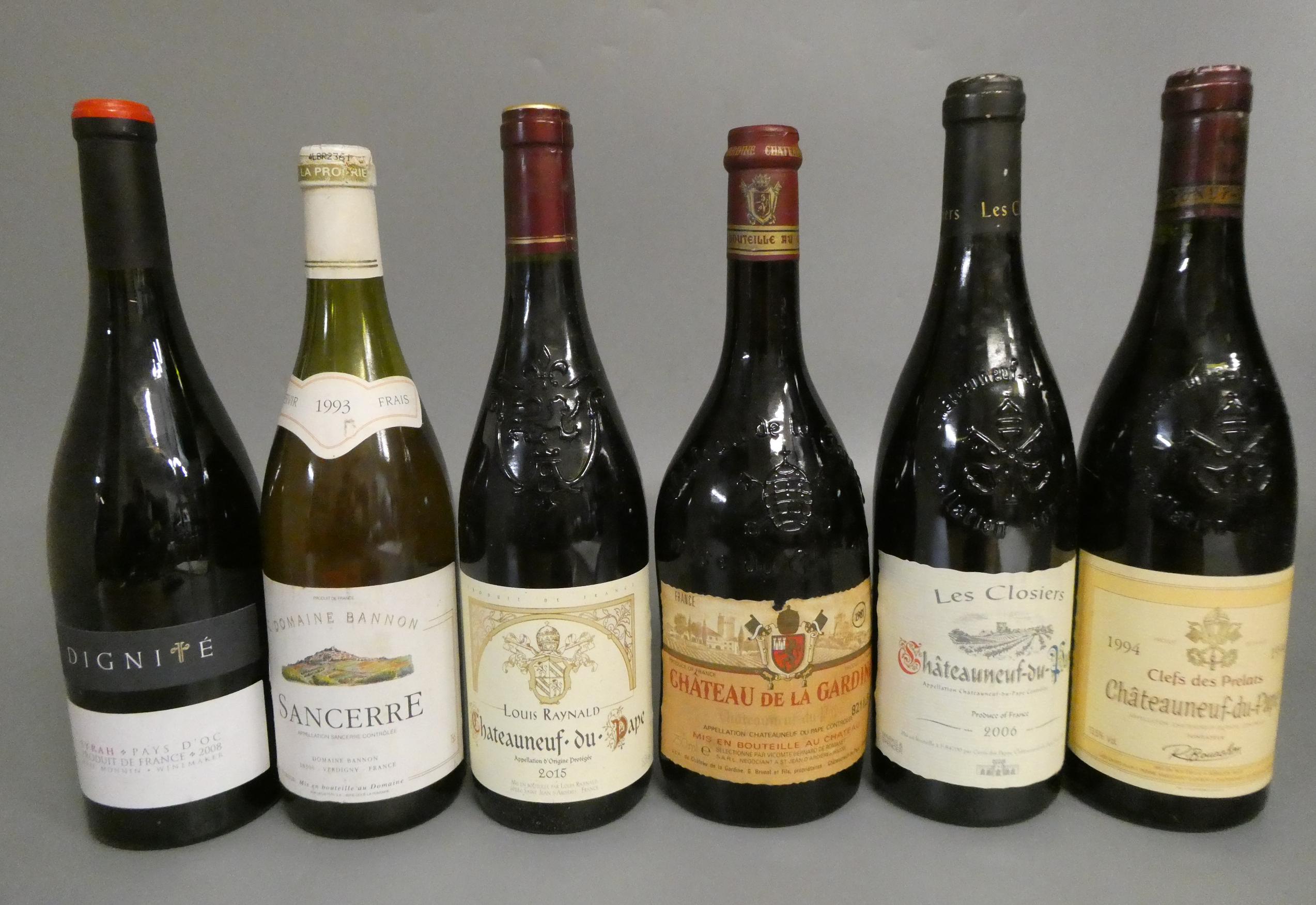 6 bottles comprising 1 1981 Chateau de la Gardine Chateauneuf-du-Pape Image