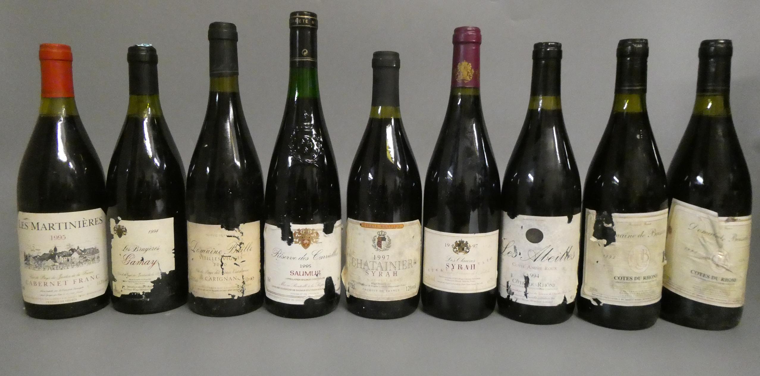 9 bottles of red Burgundy Image