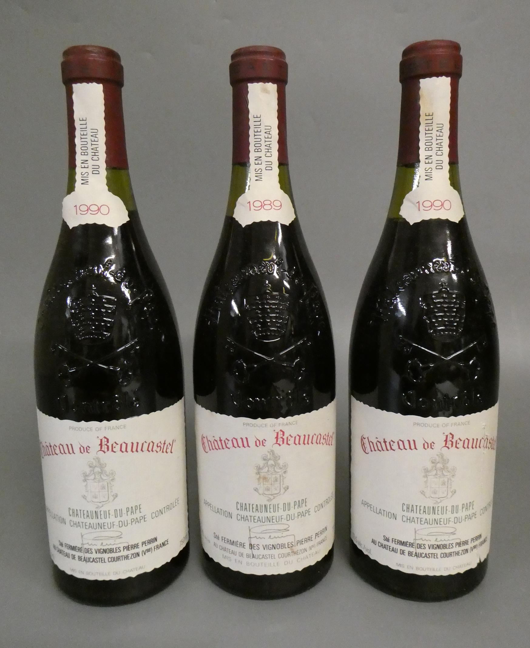 3 bottles Chateau de Beaucastel, 1990, Chateauneuf-du-Pape (Est. plus 24% premium inc. VAT) Image