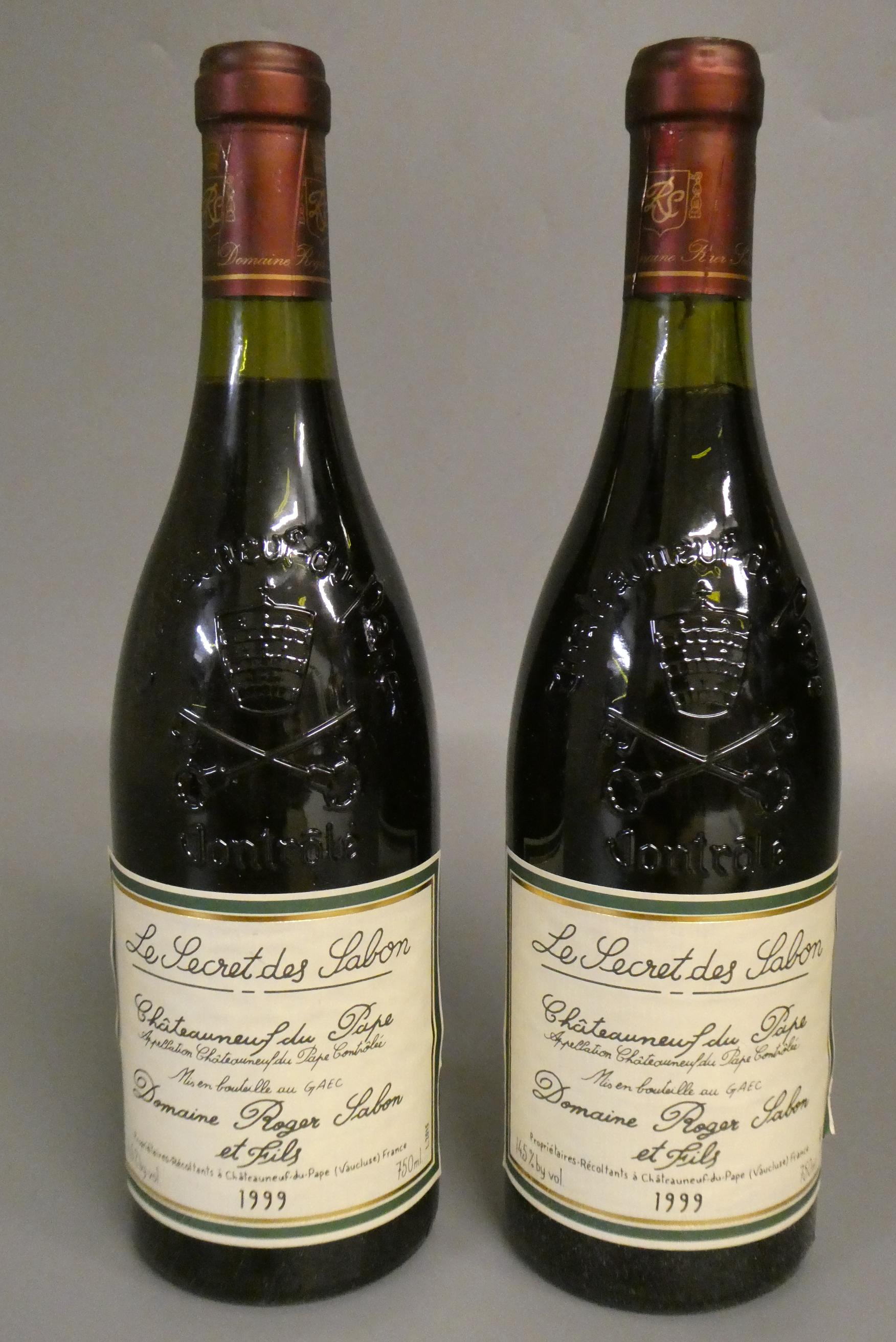 2 bottles Le Secret des Sabon, 1999, Chateauneuf-du-Pape, Domaine Roger Sabon (Est. plus 24% premium Image