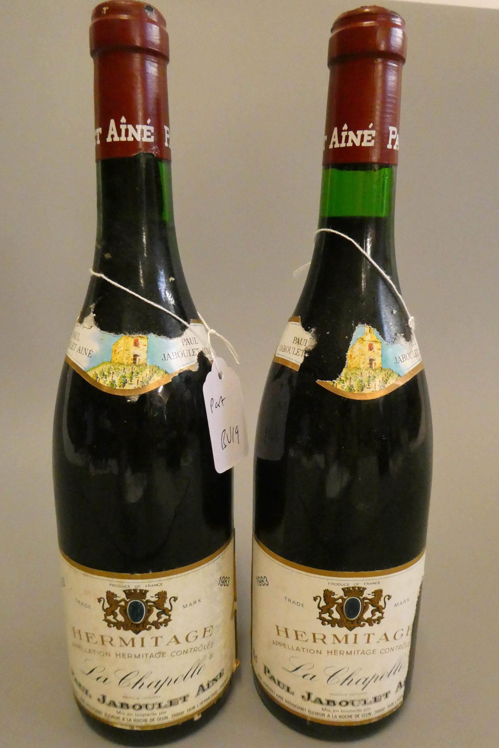 2 bottles Hermitage, 1983, La Chapelle, Paul Jaboulet Aine (Est. plus 24% premium inc. VAT) Image