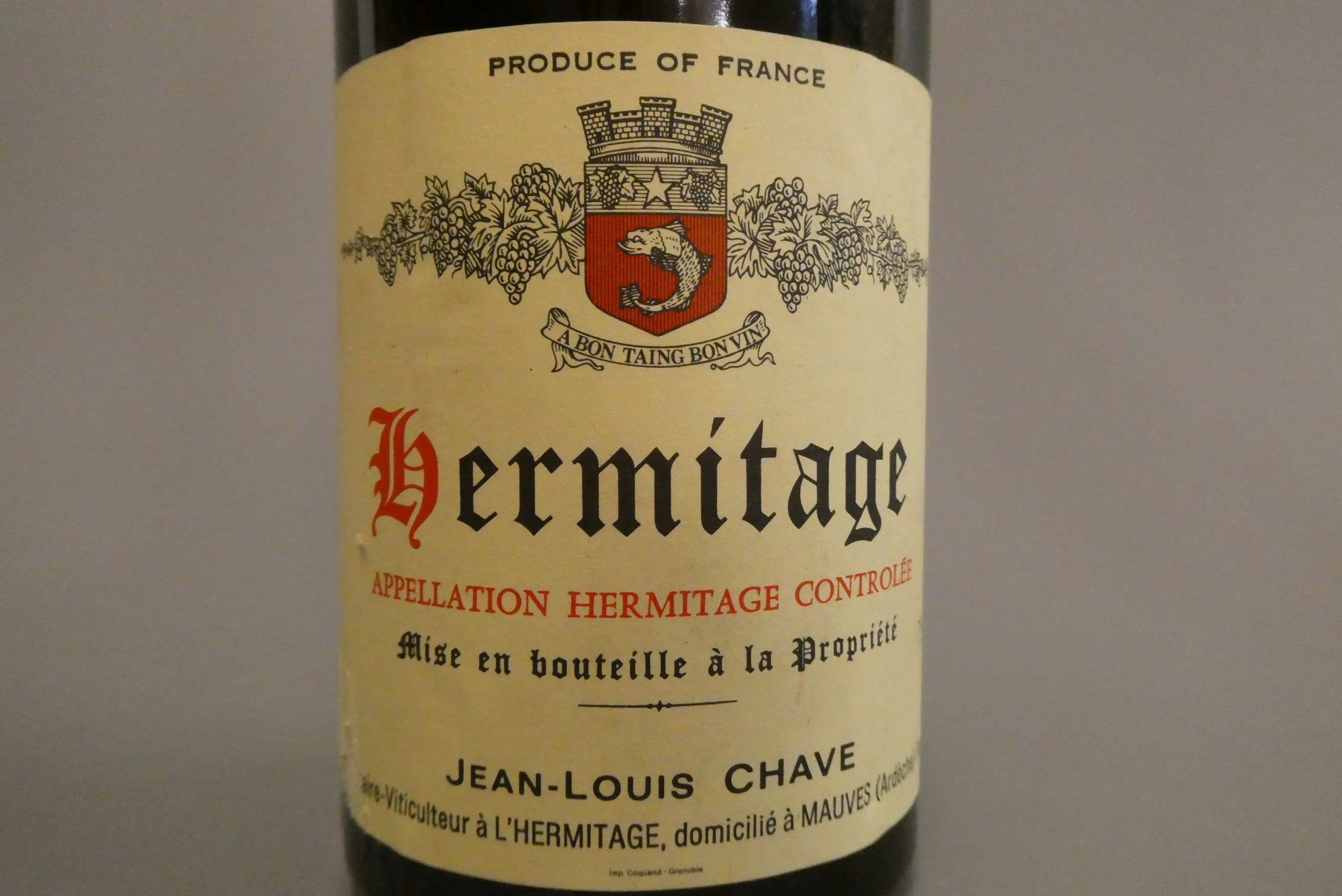 1 bottle Hermitage, 1983, Jean-Louis Chave (Est. plus 24% premium inc. VAT) Image