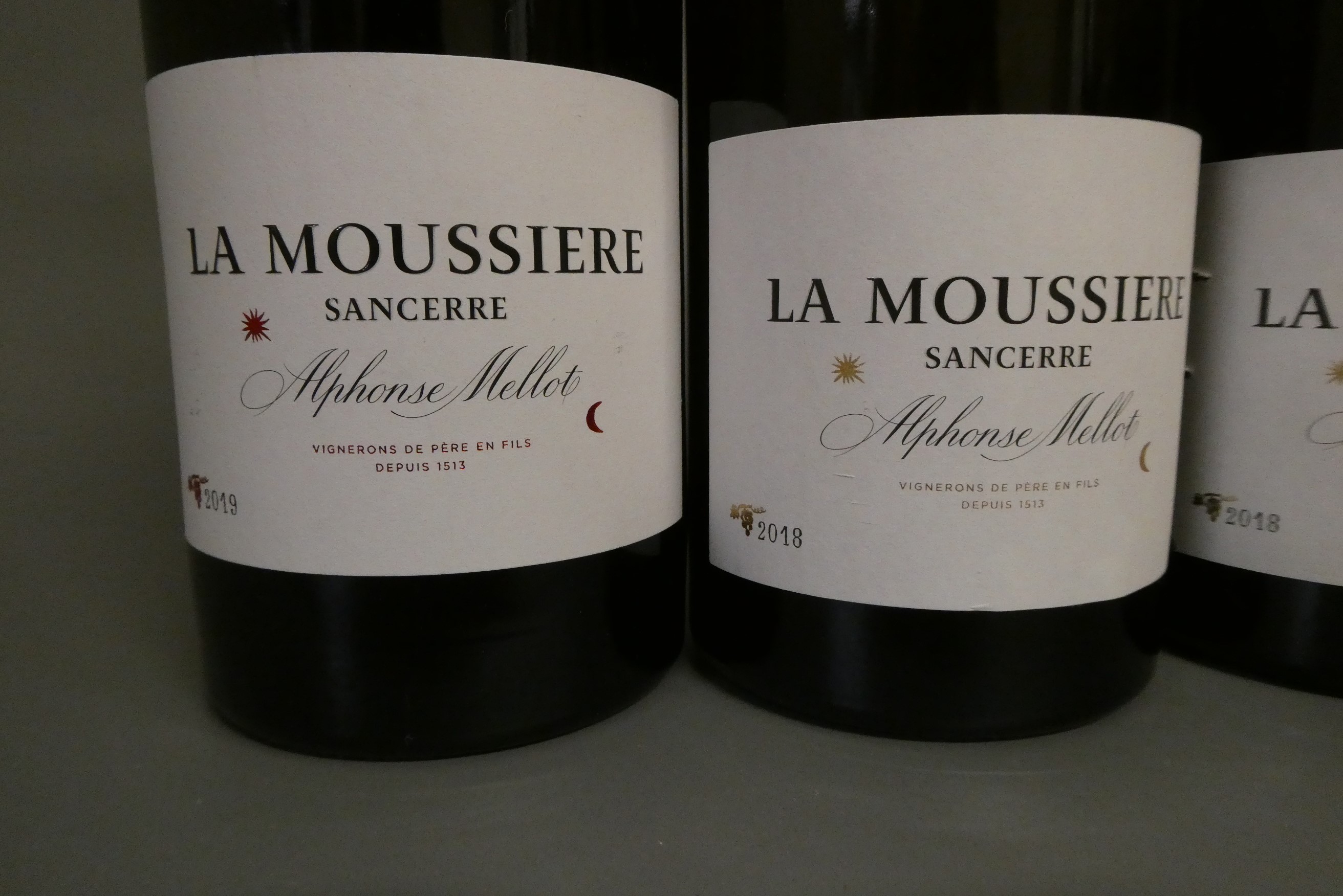 3 bottles Alphonse Mellot Sancerre "La Moussiere", comprising 2 2018 Sancerre Blanc & 1 Sancerre Image