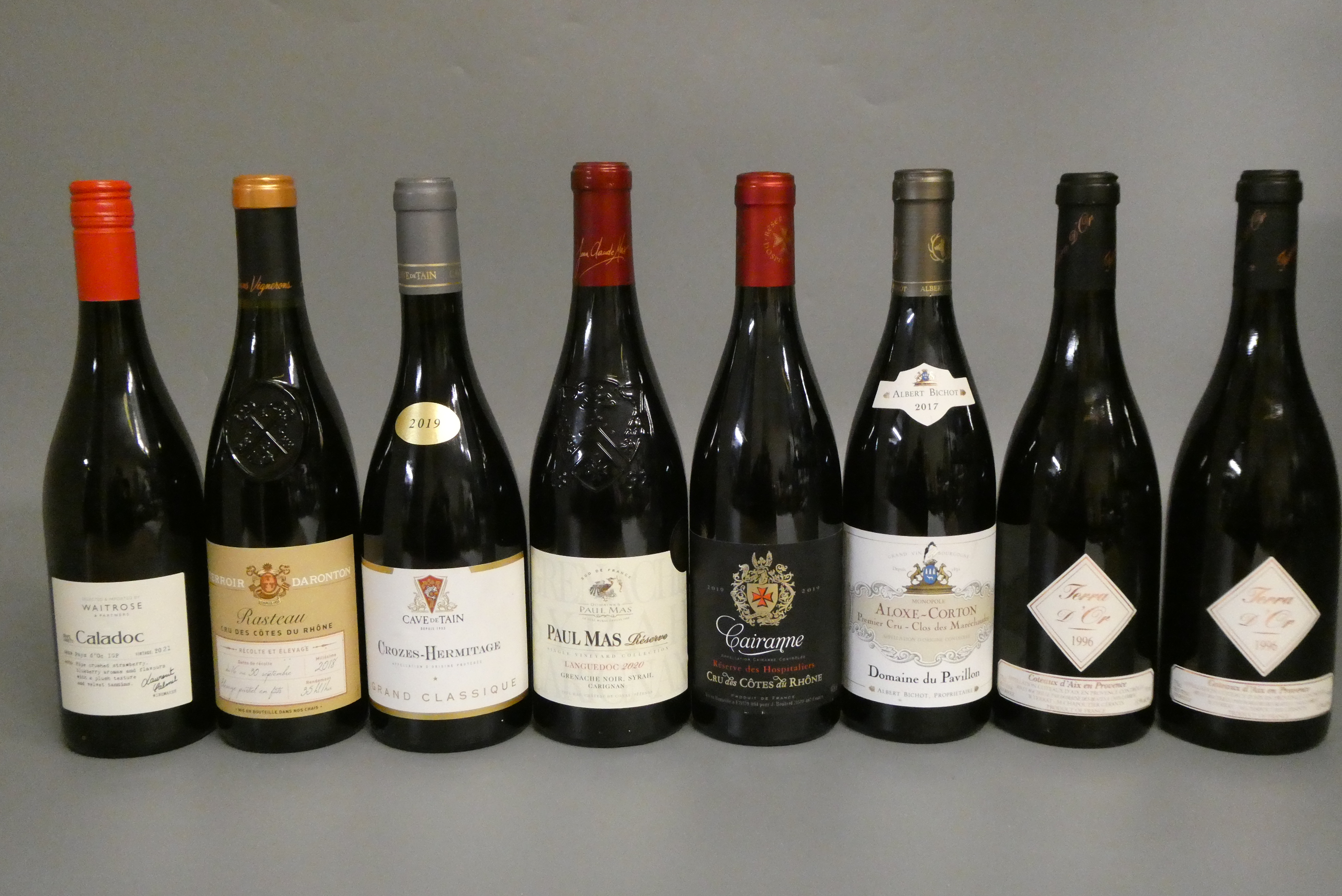 8 bottles of Burgundy & Rhone Image
