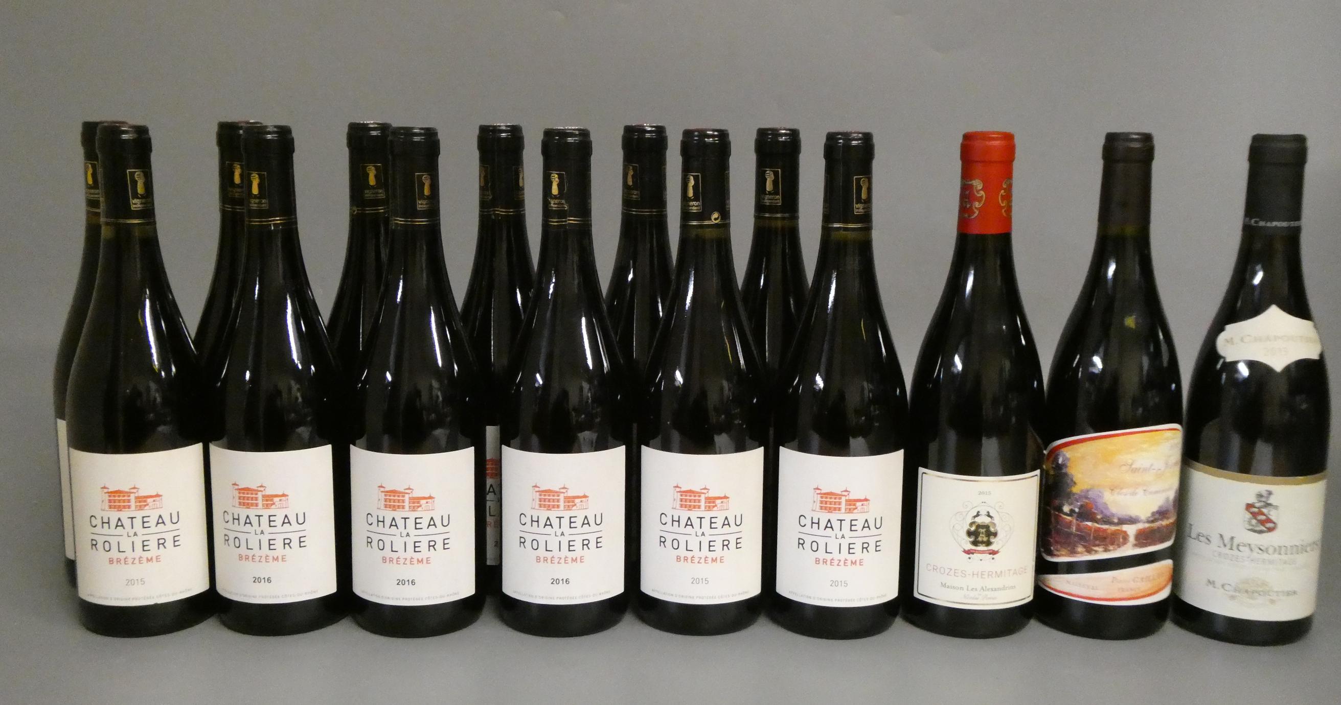 15 bottles of French Rhone Image