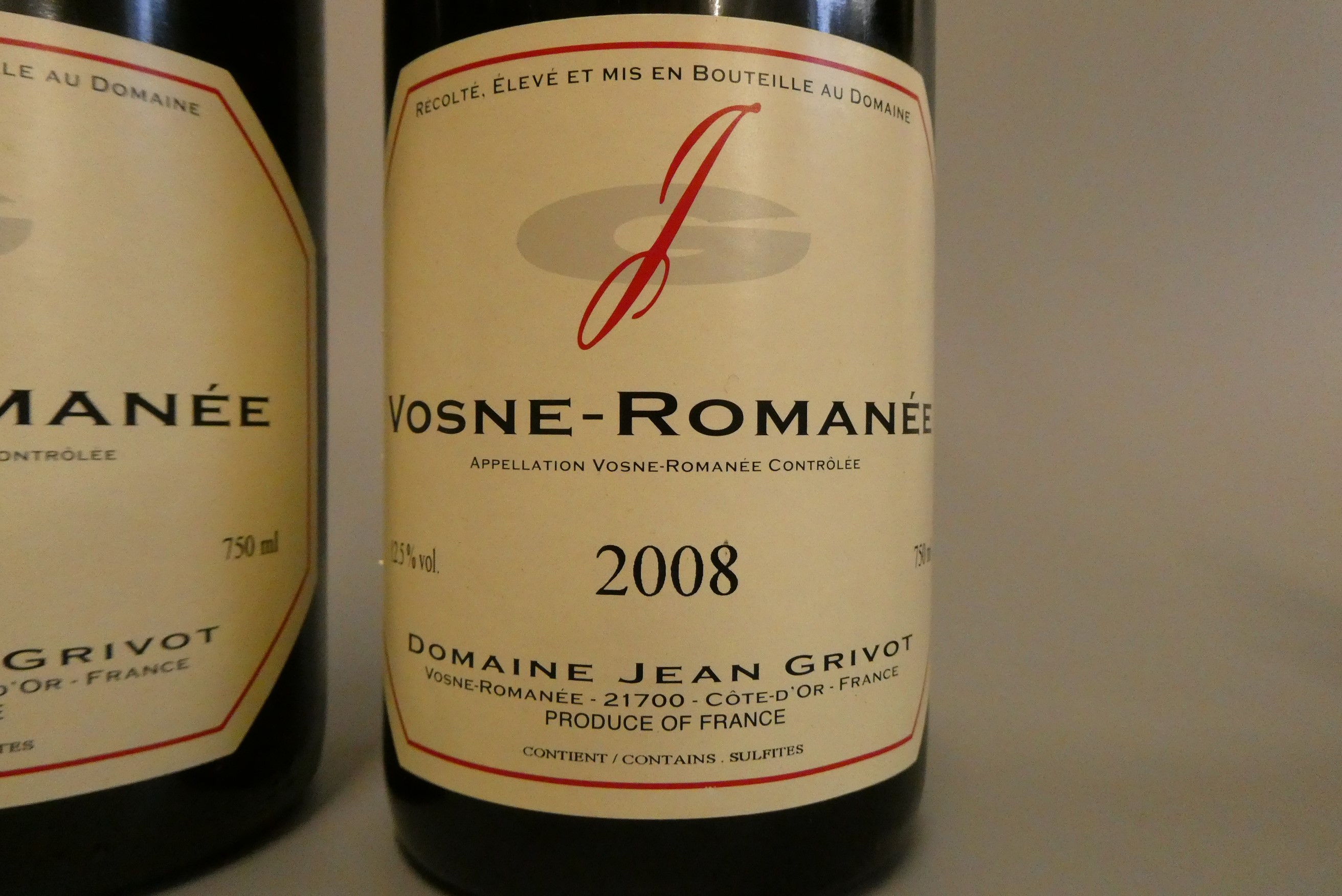 2 bottles Vosne-Romanee, 2008, Domaine Jean Grivot (Est. plus 24% premium inc. VAT) Image