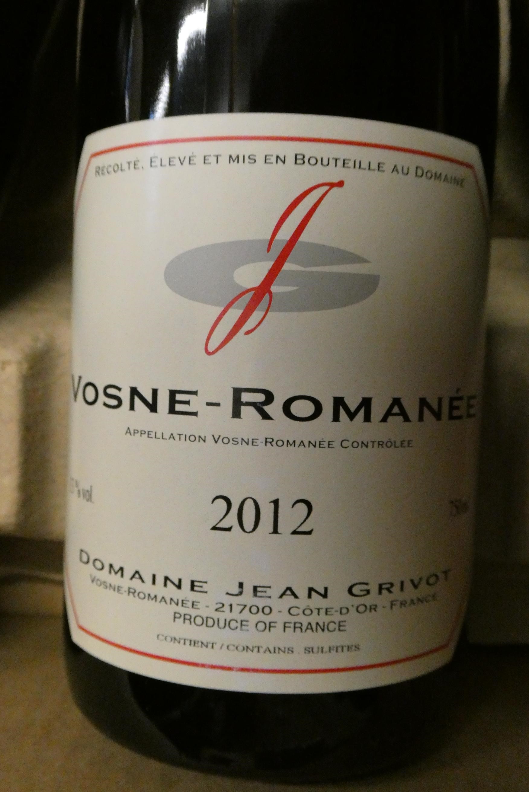 6 bottles Vosne-Romanee, 2012, Domaine Jean Grivot, OC (Est. plus 24% premium inc. VAT) Image