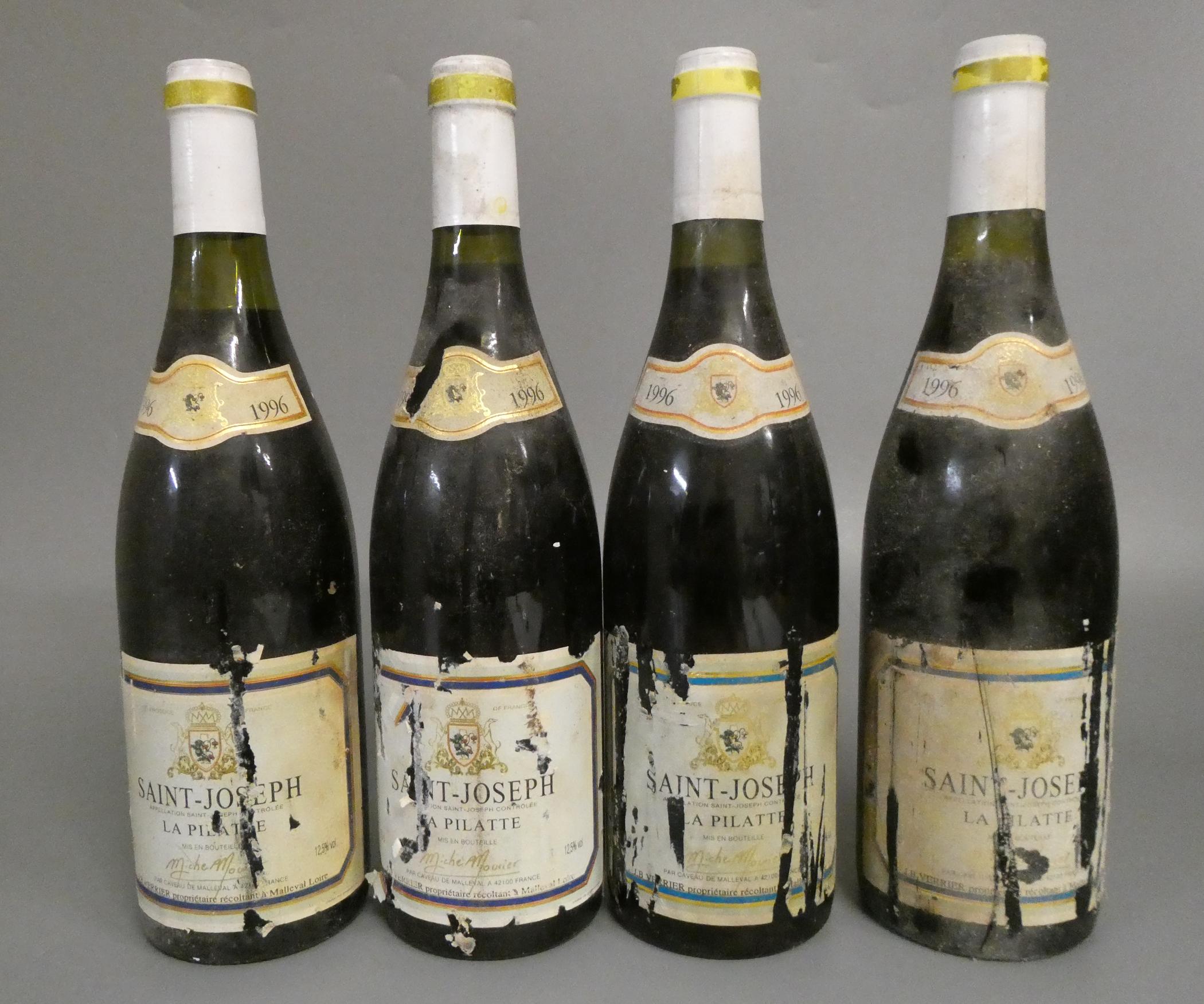 4 bottles Saint-Joseph, 1996, La Pilatte, Miche Mourier (Est. plus 24% premium inc. VAT) Image