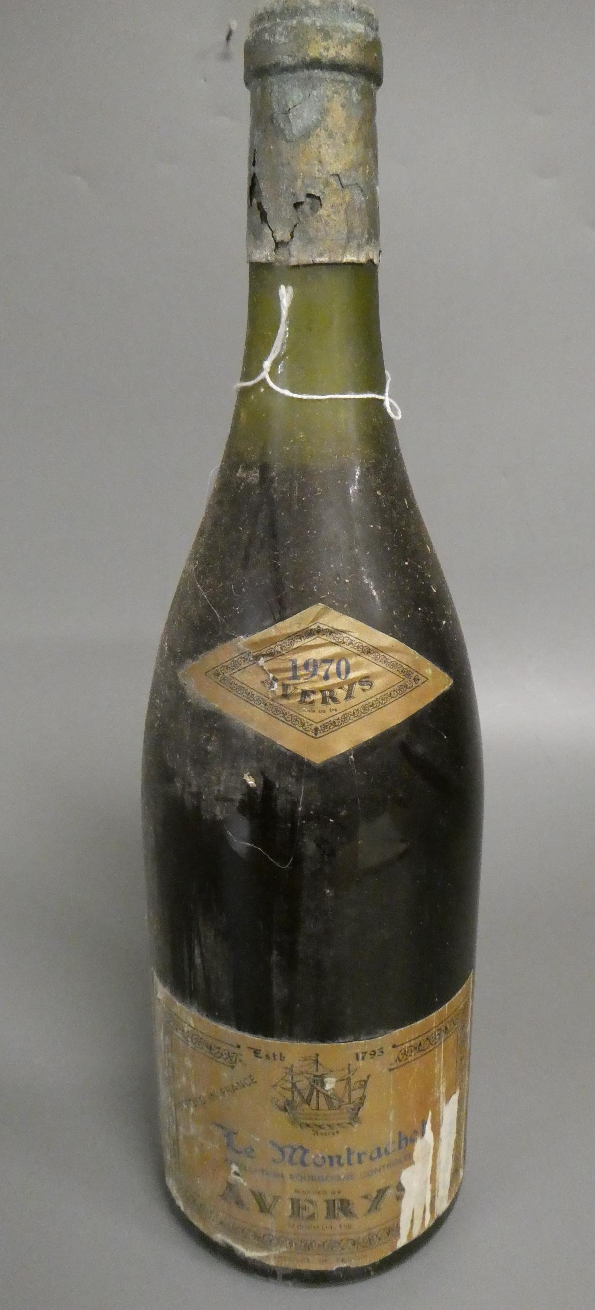 1 magnum Le Montrachet, 1970, Apellation Bourgogne controlee, Averys label (Est. plus 24% premium Image