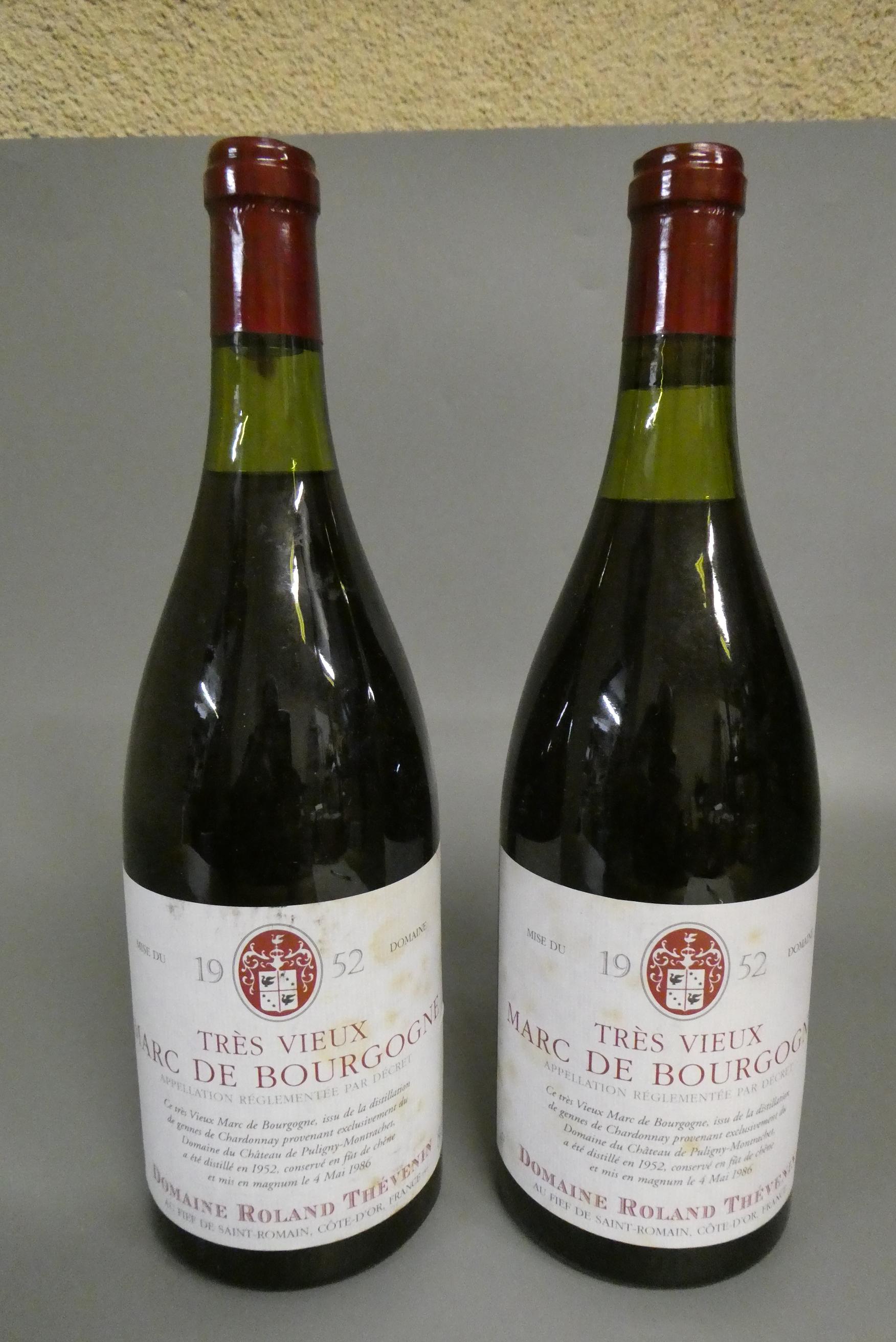 2 magnums Tres Vieux Marc de Bourgogne, 1952, Domaine Roland Thevenin (Est. plus 24% premium inc. Image