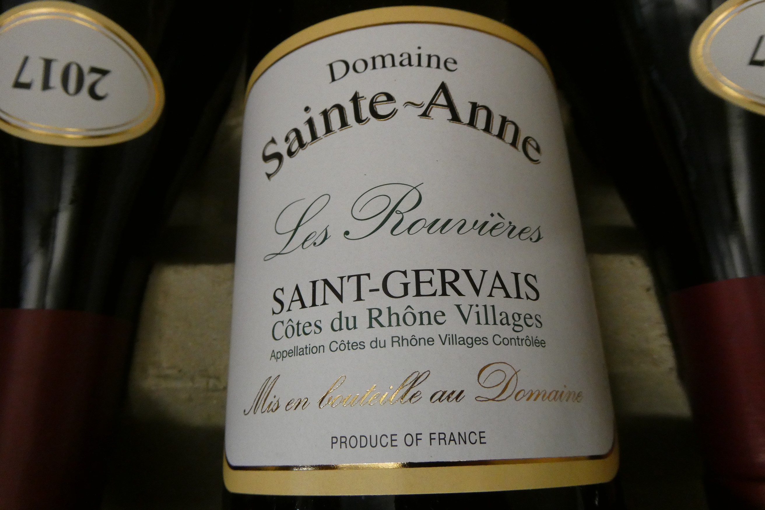 12 bottles Domaine Sainte-Anne, Les Rouvieres, 2017, Saint-Gervais, Cotes du Rhone Villages, OC Image