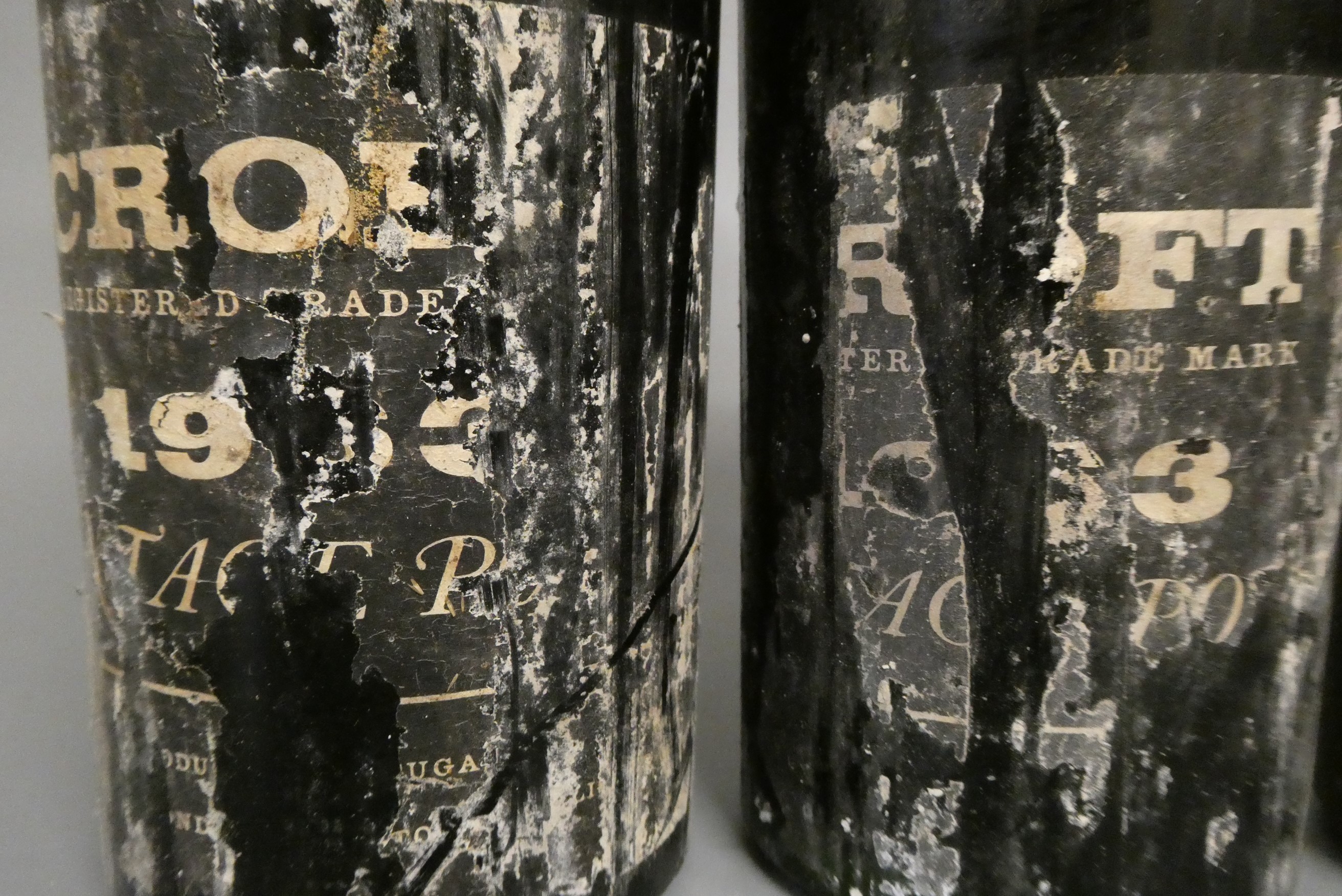 3 bottles Crofts 1963 vintage port (Est. plus 24% premium inc. VAT) Image