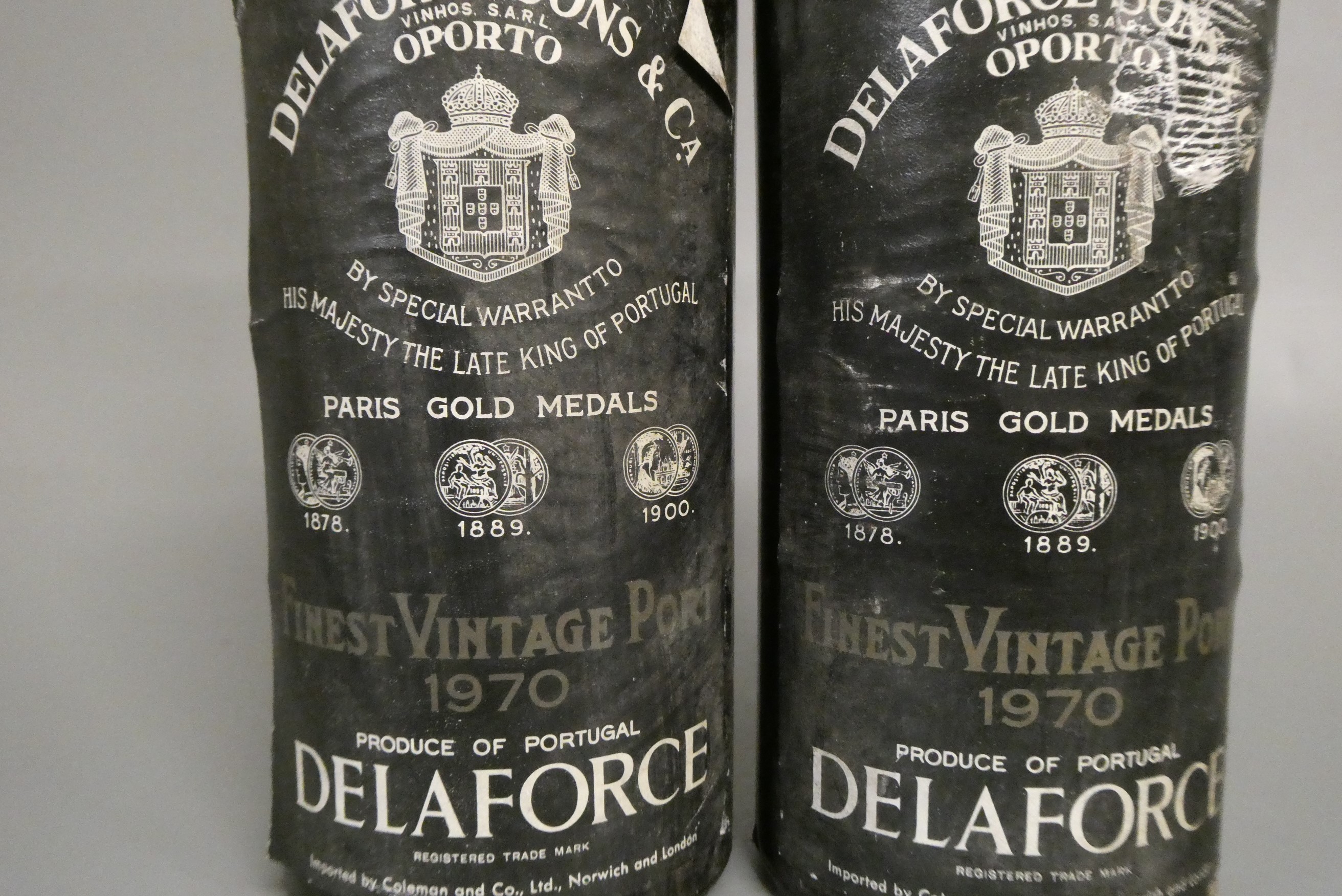 2 bottles Delaforce 1970 finest vintage port (Est. plus 24% premium inc. VAT) Image