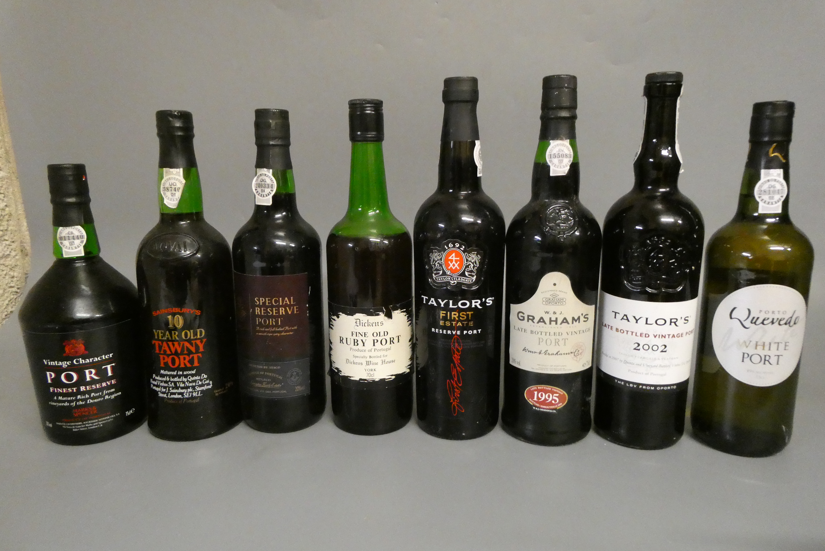 8 bottles of port Image