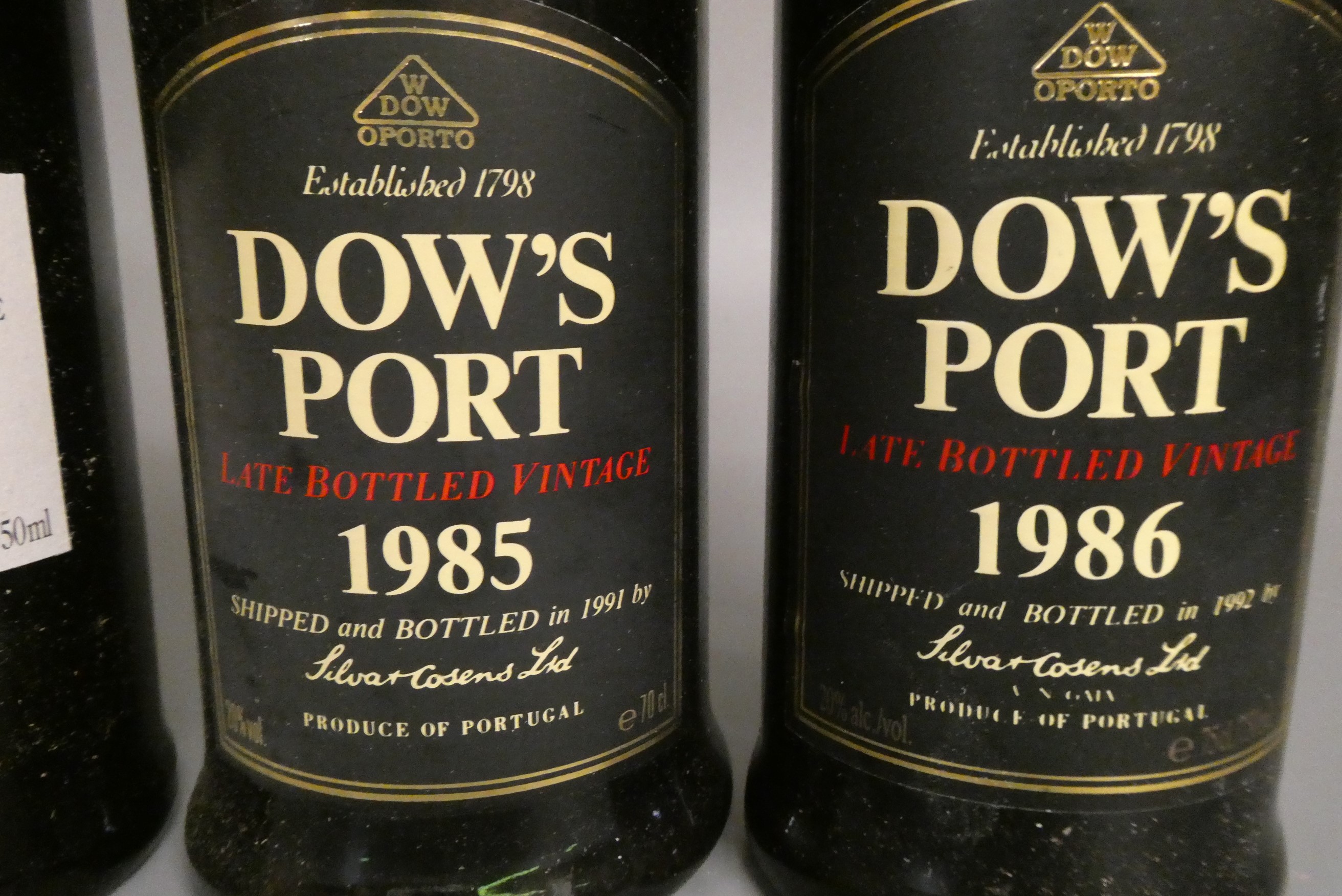 3 bottles of port comprising Dow's LBV 1985, Dow's LBV 1986 and Graham's LBV 1988 (Est. plus 24% Image